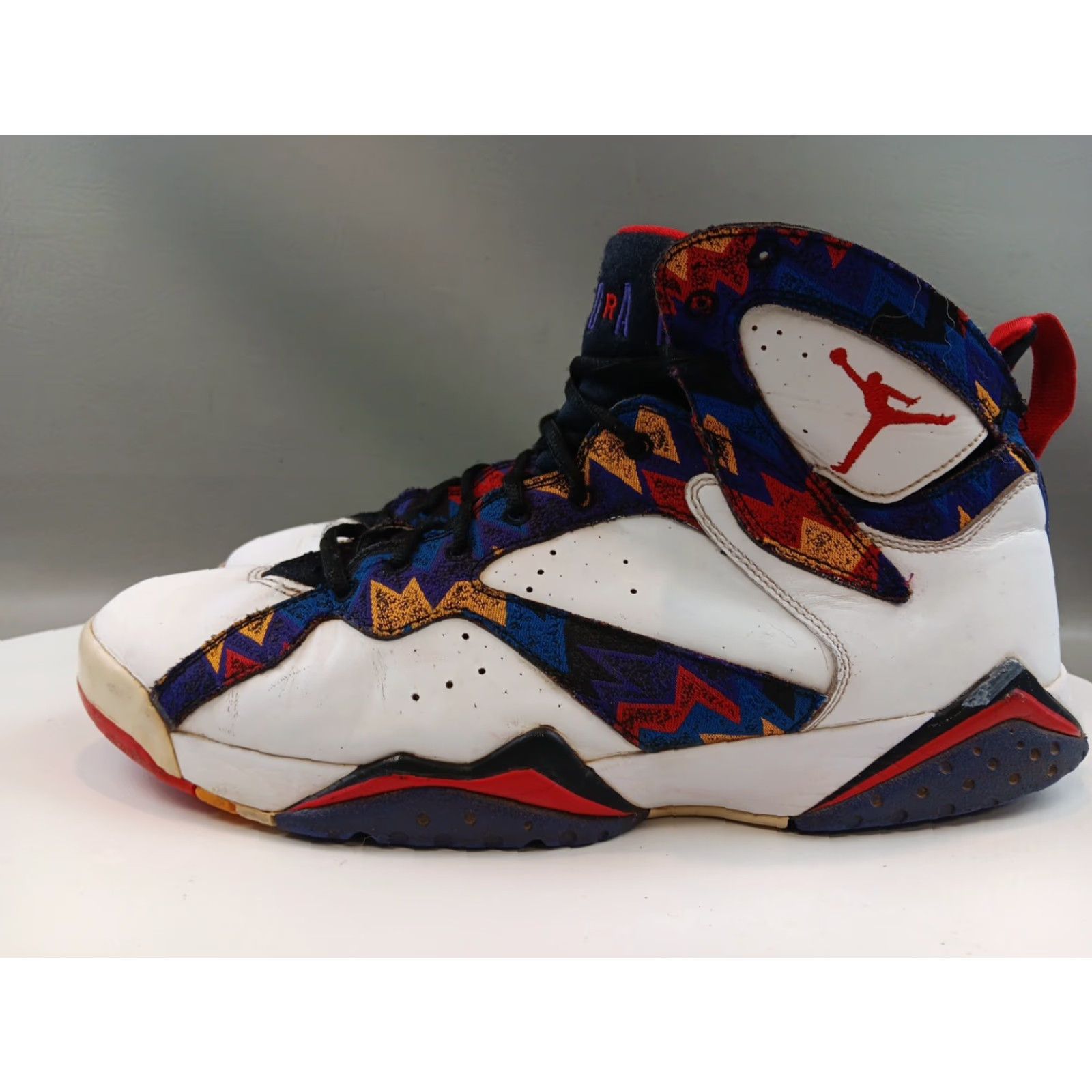 Nike Nike Air Jordan 7 Retro Sneaker Men 12 Multicolor Retro Nothing But Net OG VII Sweater 304775-142 Size US L / EU 52-54 / 3 - 5 Thumbnail