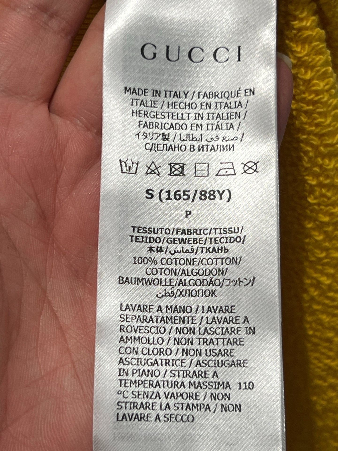 Gucci Gucci Gucci yellow letter logo hoodie Size US S / EU 44-46 / 1 - 5 Thumbnail