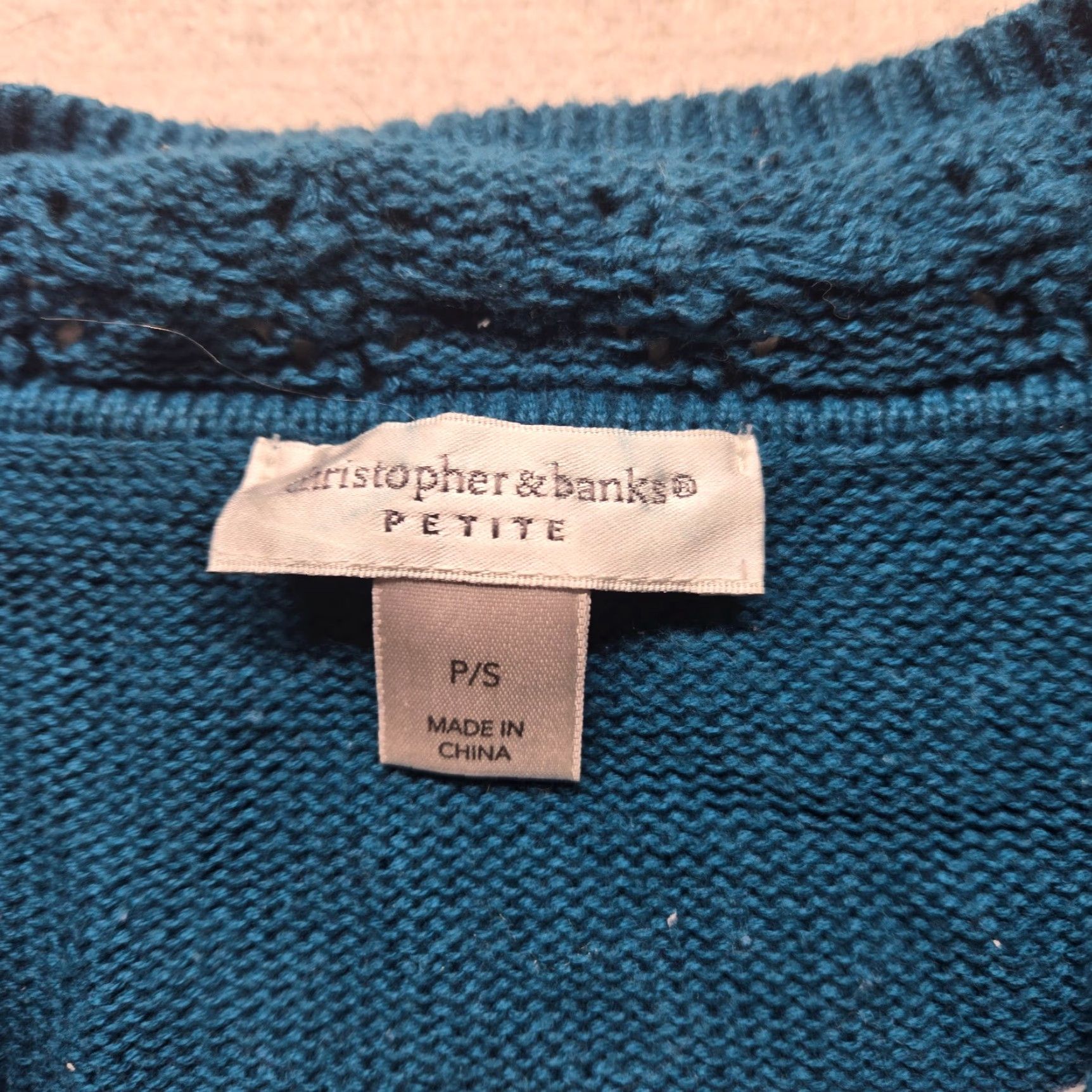 Vintage CHRISTOPHER & BANKS Blue Sweater Pullover Women PS Petite Small Adult Size Petite Short Description Not Included Size S / US 4 / IT 40 - 3 Thumbnail