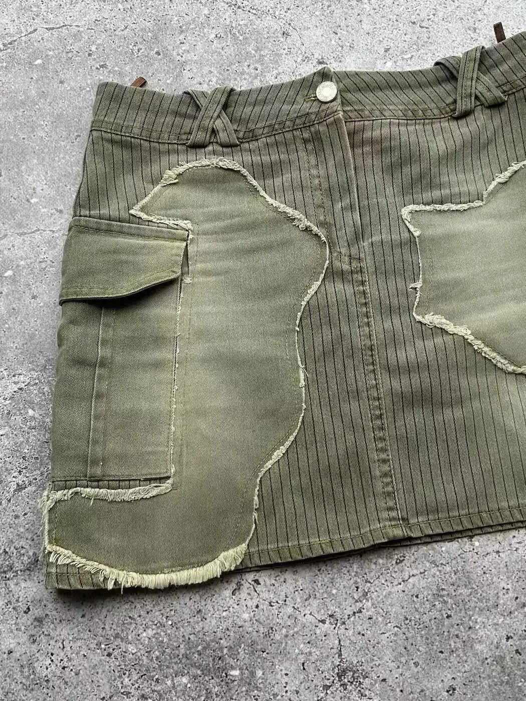 Vintage Vintage Faded Mini Skirt C247(V577)(E8) Size 27" / US 4 / IT 40 - 2 Thumbnail