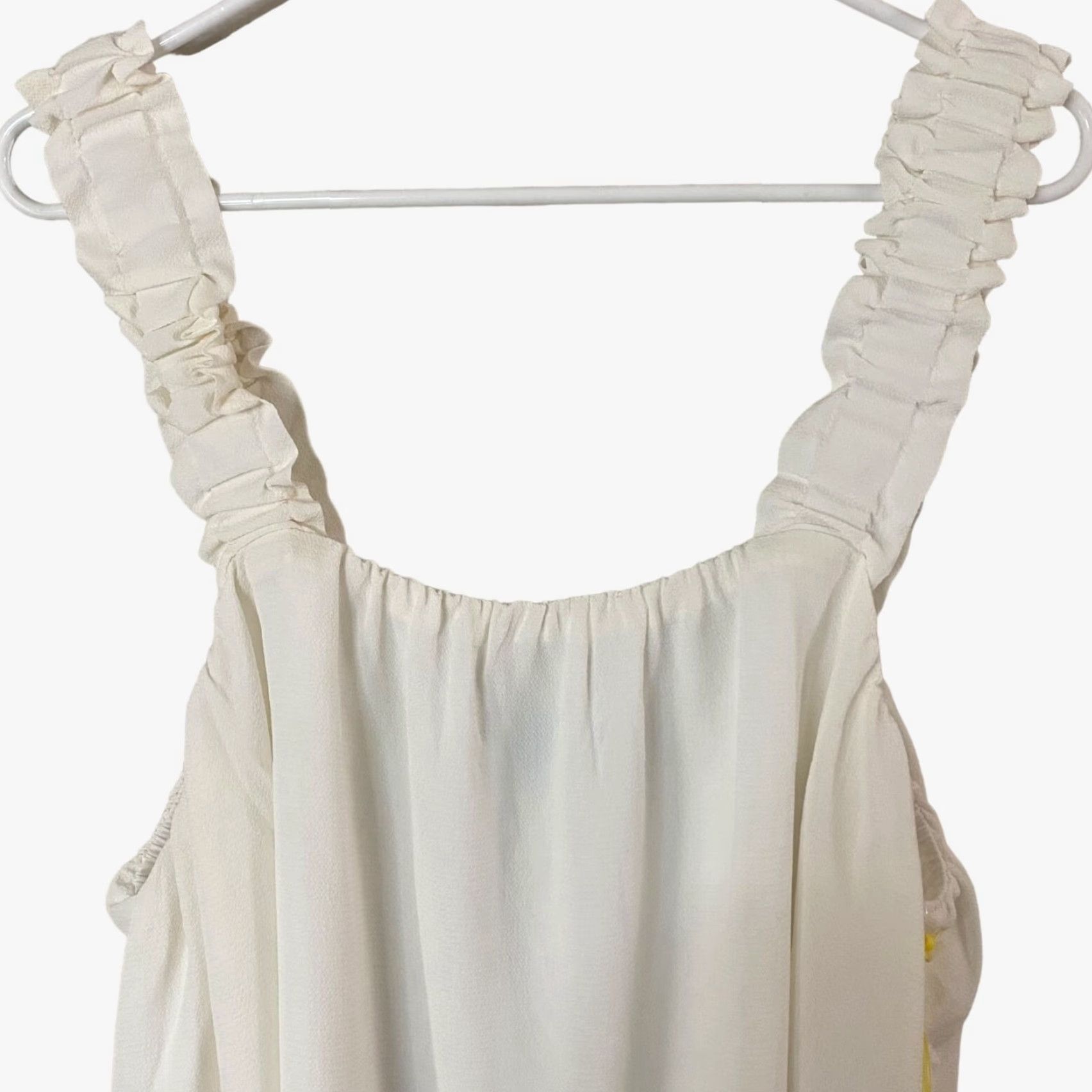Vintage CeCe Blouse Sleeveless Ruffled Swing White Textured Smocked Top XL Womens Size XL / US 12-14 / IT 48-50 - 5 Thumbnail