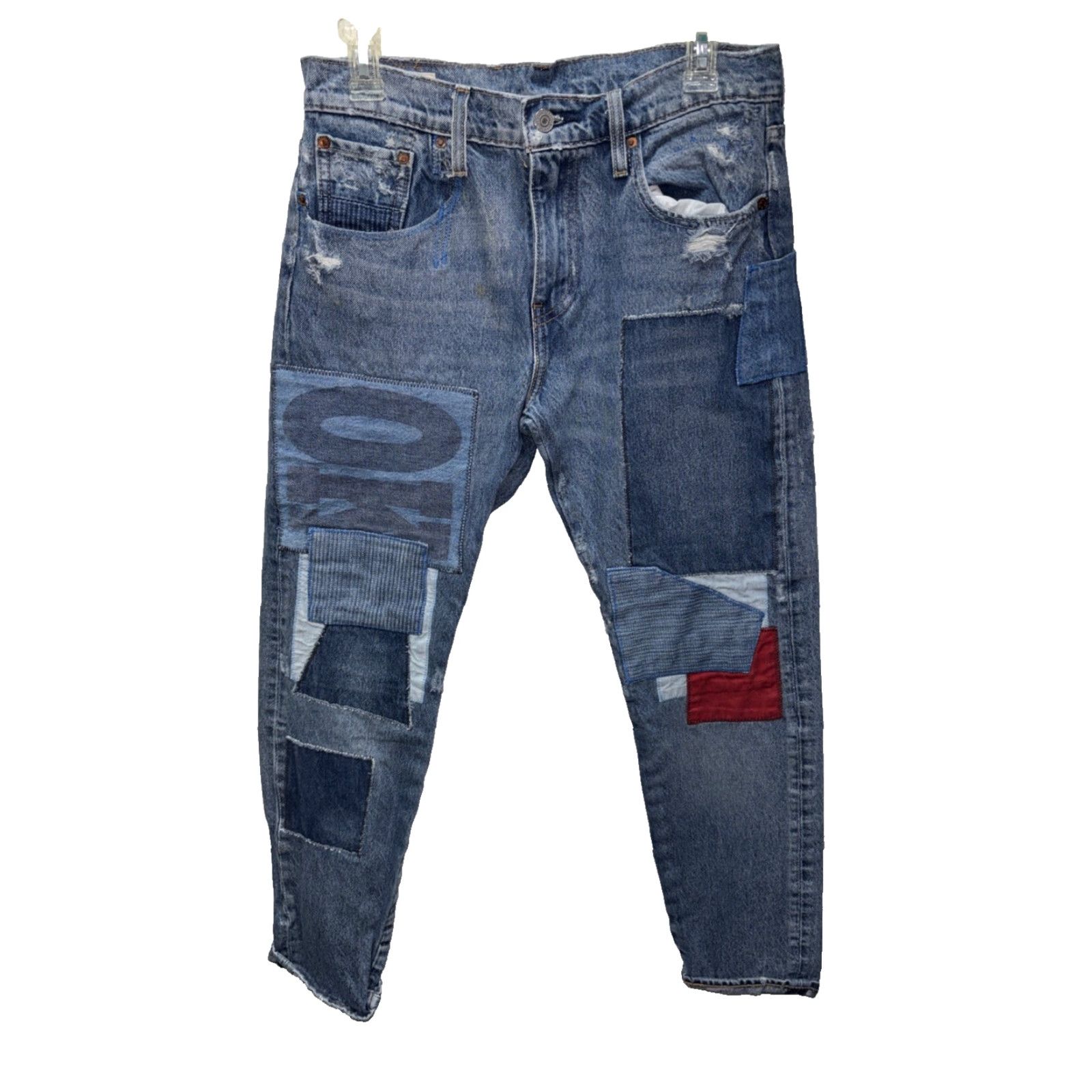 Levi's Levi’s 512 Jeans Slim Taper Patchwork Distressed Denim 30x30 Men Vintage Retro 80s 90s Size US 30 / EU 46 - 2 Thumbnail