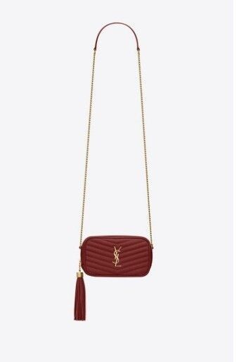 Saint Laurent Paris o1s1wg111024 Size: OS / Lou Mini Leather Bag in Red Size ONE SIZE - 1 Thumbnail