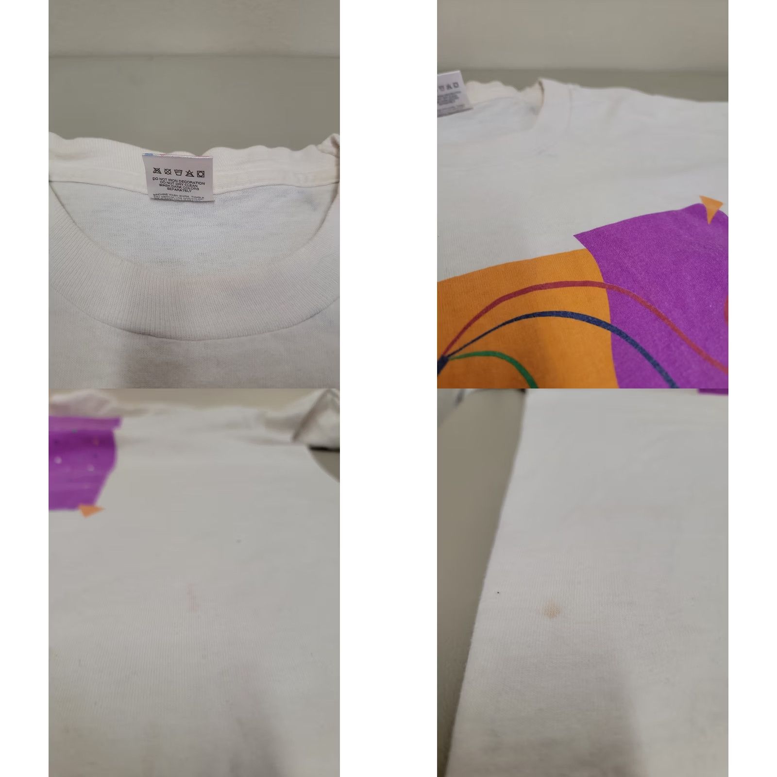 Fruit Of The Loom VINTAGE Fruit of the Loom T-Shirt Shirt White XL Men Graphic 92 Y St. New York City David Niedenthal Mus/City 90s Mems Distressed Size US XL / EU 56 / 4 - 9 Thumbnail