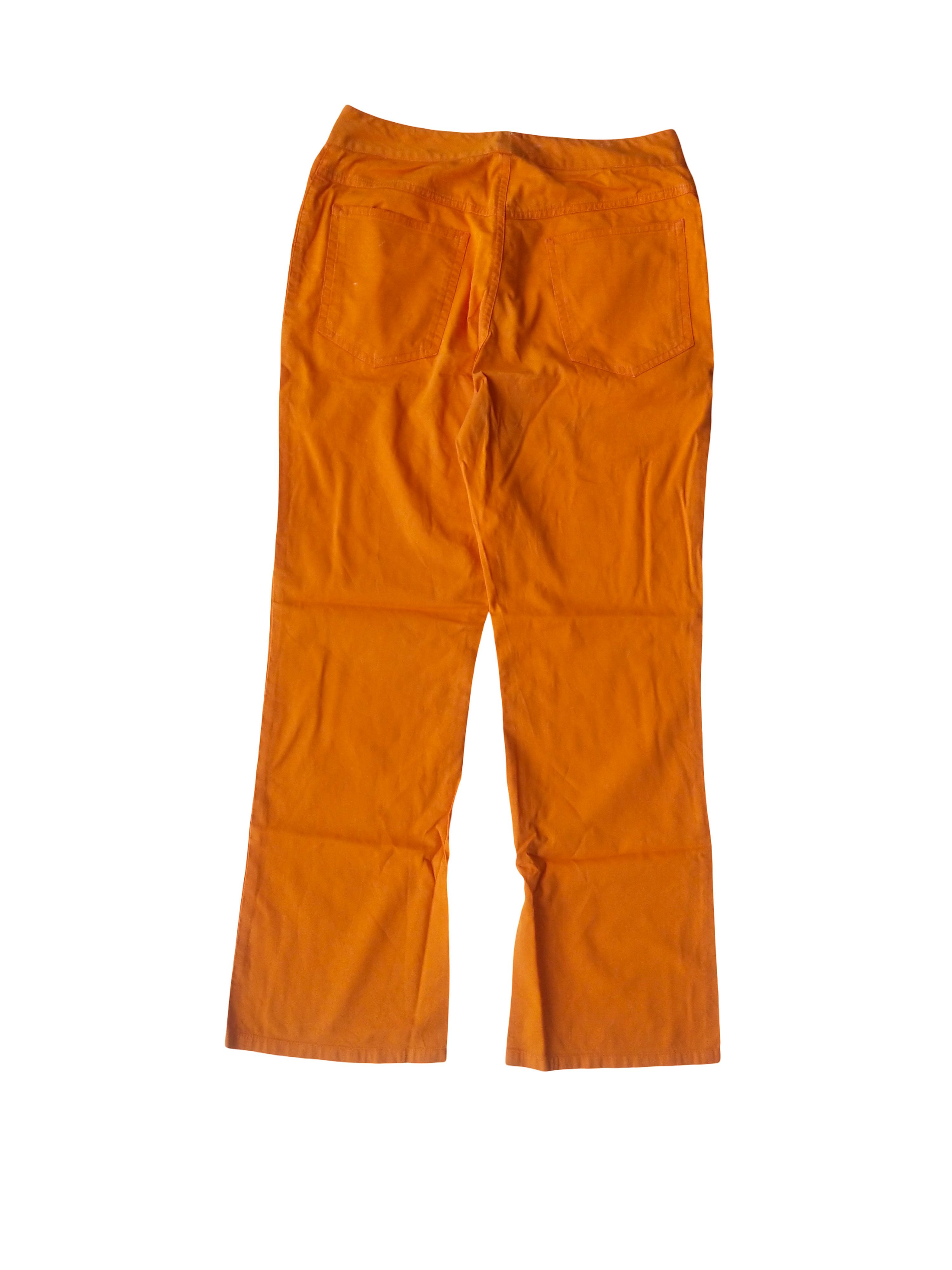 Vintage Massimo Rebecchi Orange Stretch Pants Woman Made in Italy Size 27" / US 4 / IT 40 - 3 Thumbnail