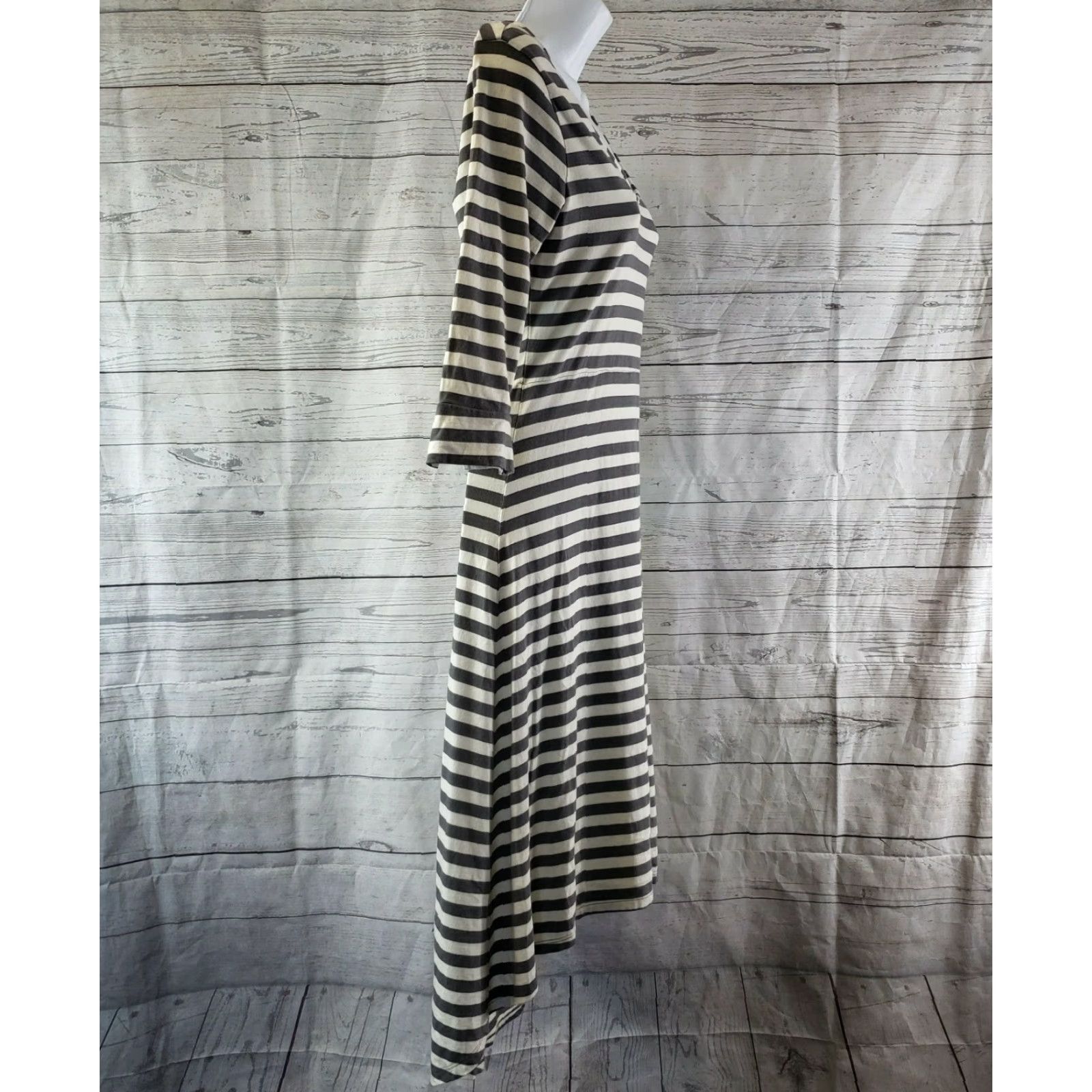 Vintage Horny Toad Womens Keyboard Dress XS Gray 3/4 Sleeve Cotton Blend Hi-Low Vintage No Size XS / US 0-2 / IT 36-38 - 3 Thumbnail