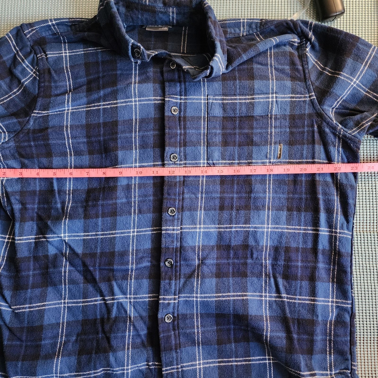 Eddie Bauer Eddie Bauer L Men's Blue Plaid Outdoor Shirt Size US L / EU 52-54 / 3 - 4 Thumbnail
