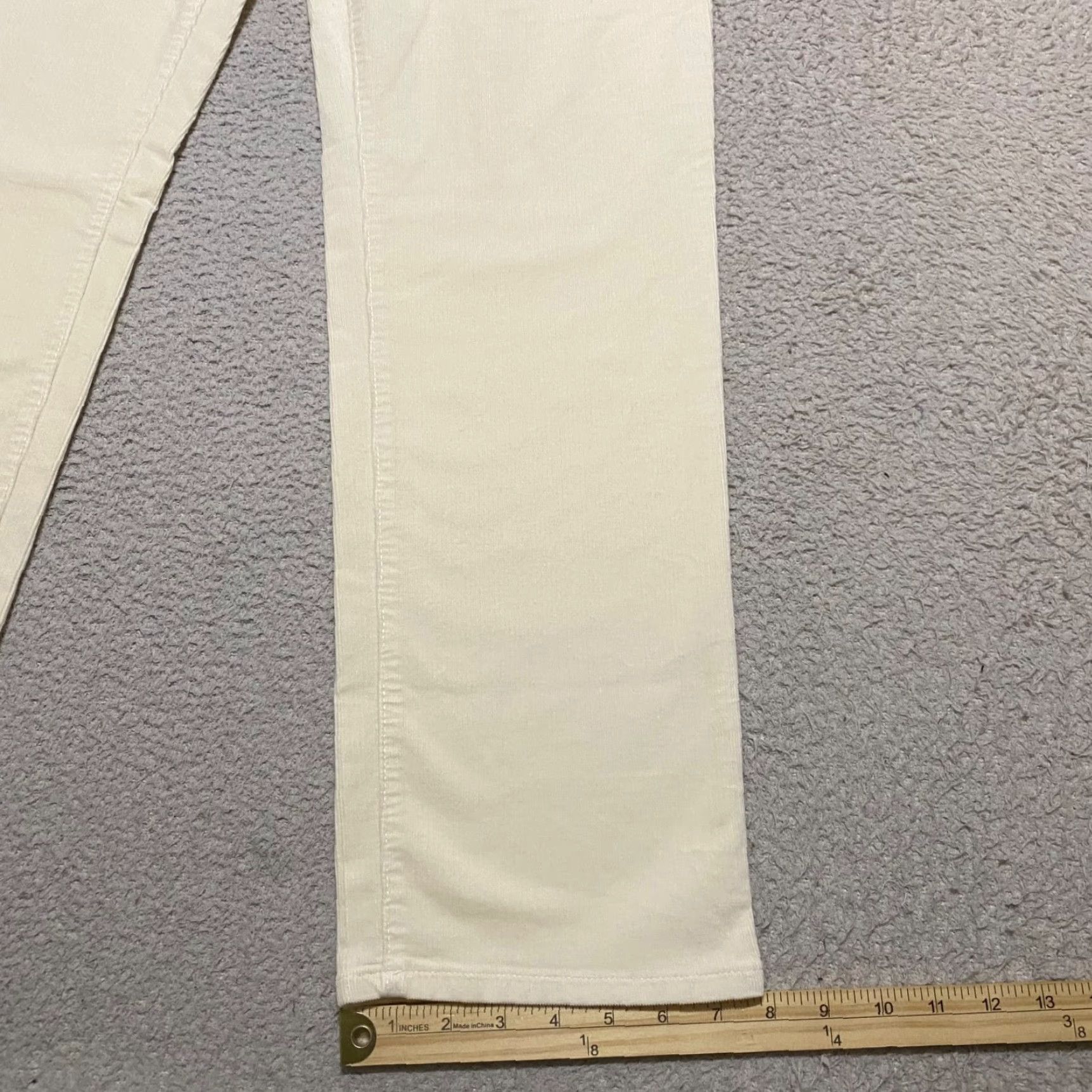 Talbots Talbots Jeans Ivory Corduroy High Rise Straight Womens 14 NWT 31in Inseam 5-Pocket Regular Fit Size 36" / US 14 / IT 50 - 5 Thumbnail