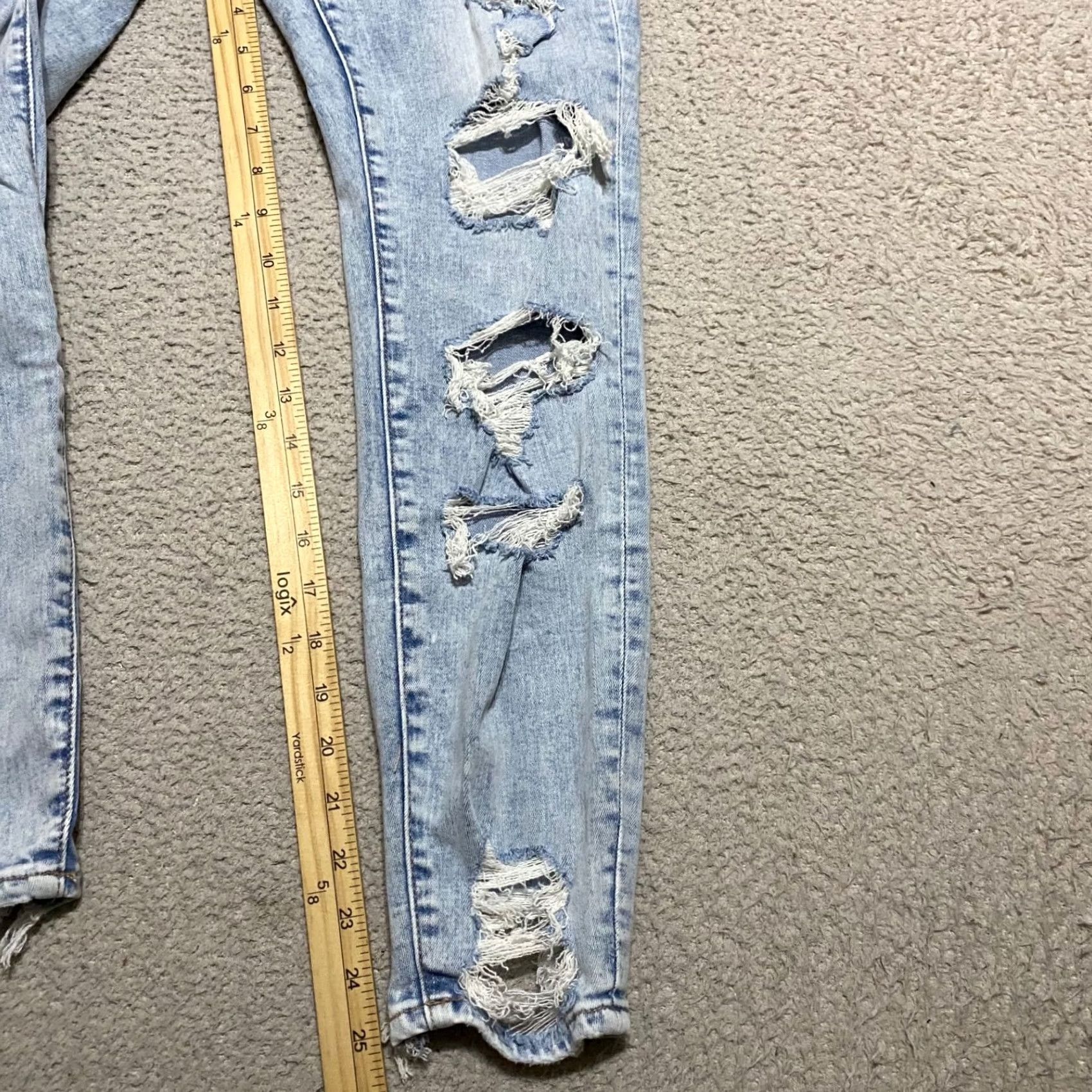 American Eagle Outfitters American Eagle Outfitters Womens Jeans Blue Distressed High Rise Jegging 6P Petites XS? Size 28" / US 6 / IT 42 - 6 Thumbnail