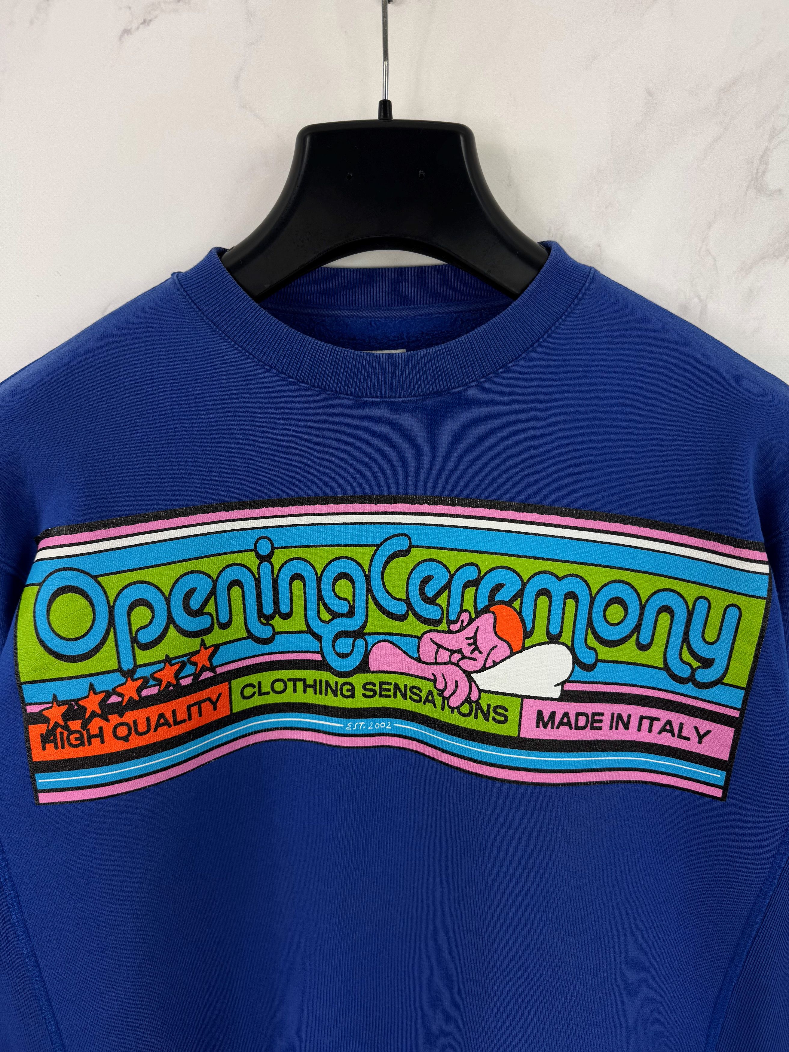 Opening Ceremony Opening Ceremony Blue Graphic Logo Sweatshirt Size M Size US M / EU 48-50 / 2 - 5 Thumbnail
