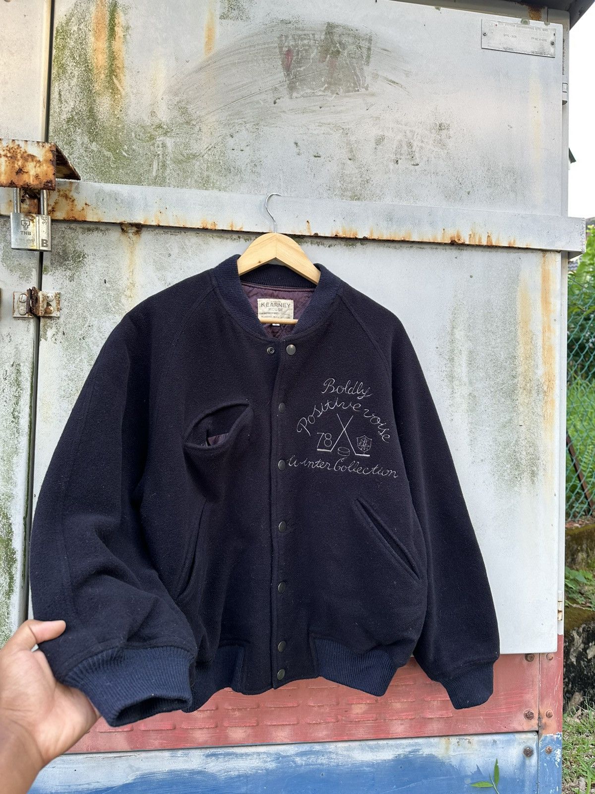 Vintage 👹Vintage Kearney House Wool Bomber Jacket Size US M / EU 48-50 / 2 - 6 Thumbnail