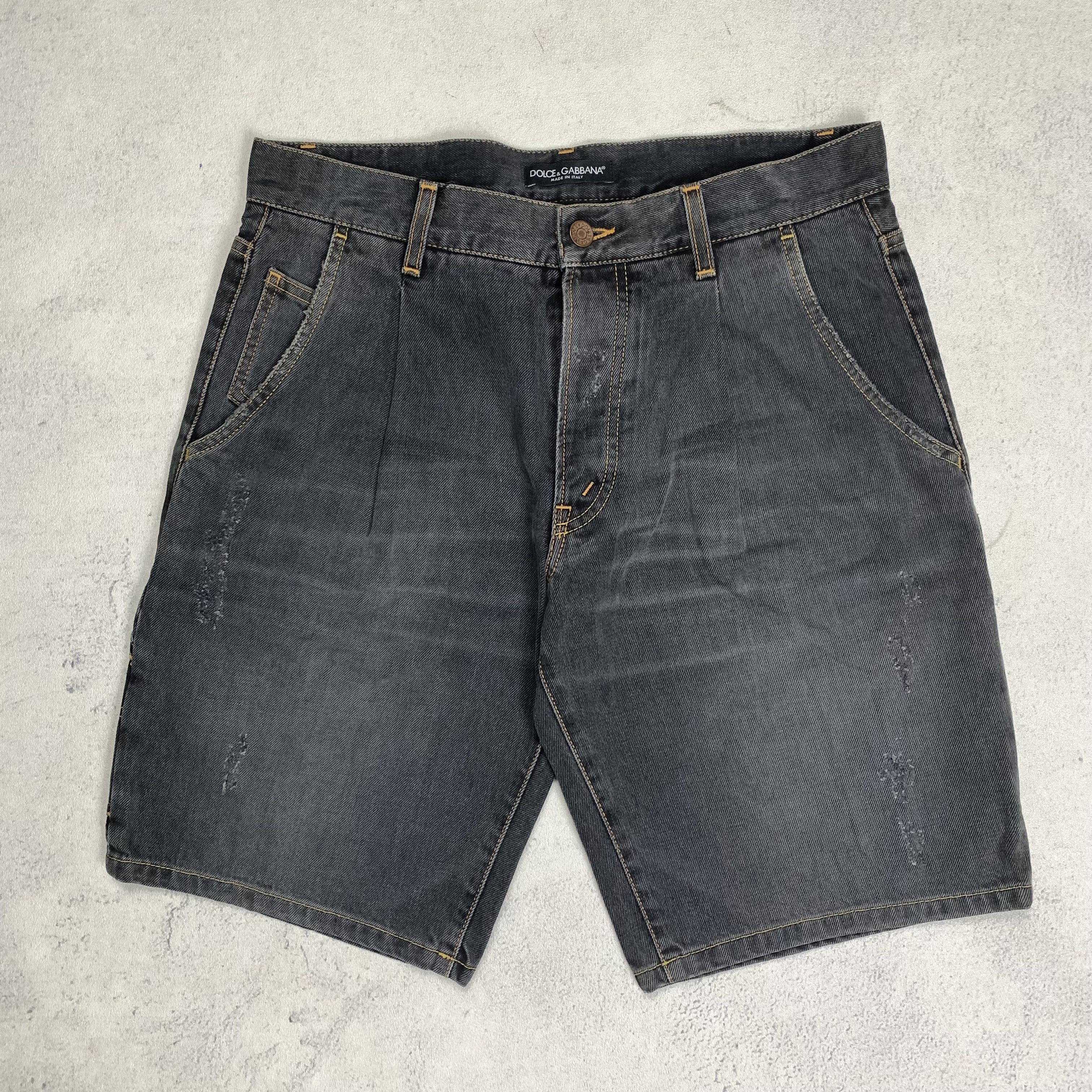 Dolce & Gabbana Dolce & Gabbana Distressed Multi Pocket Short Denim Pants Size US 32 / EU 48 - 1 Thumbnail