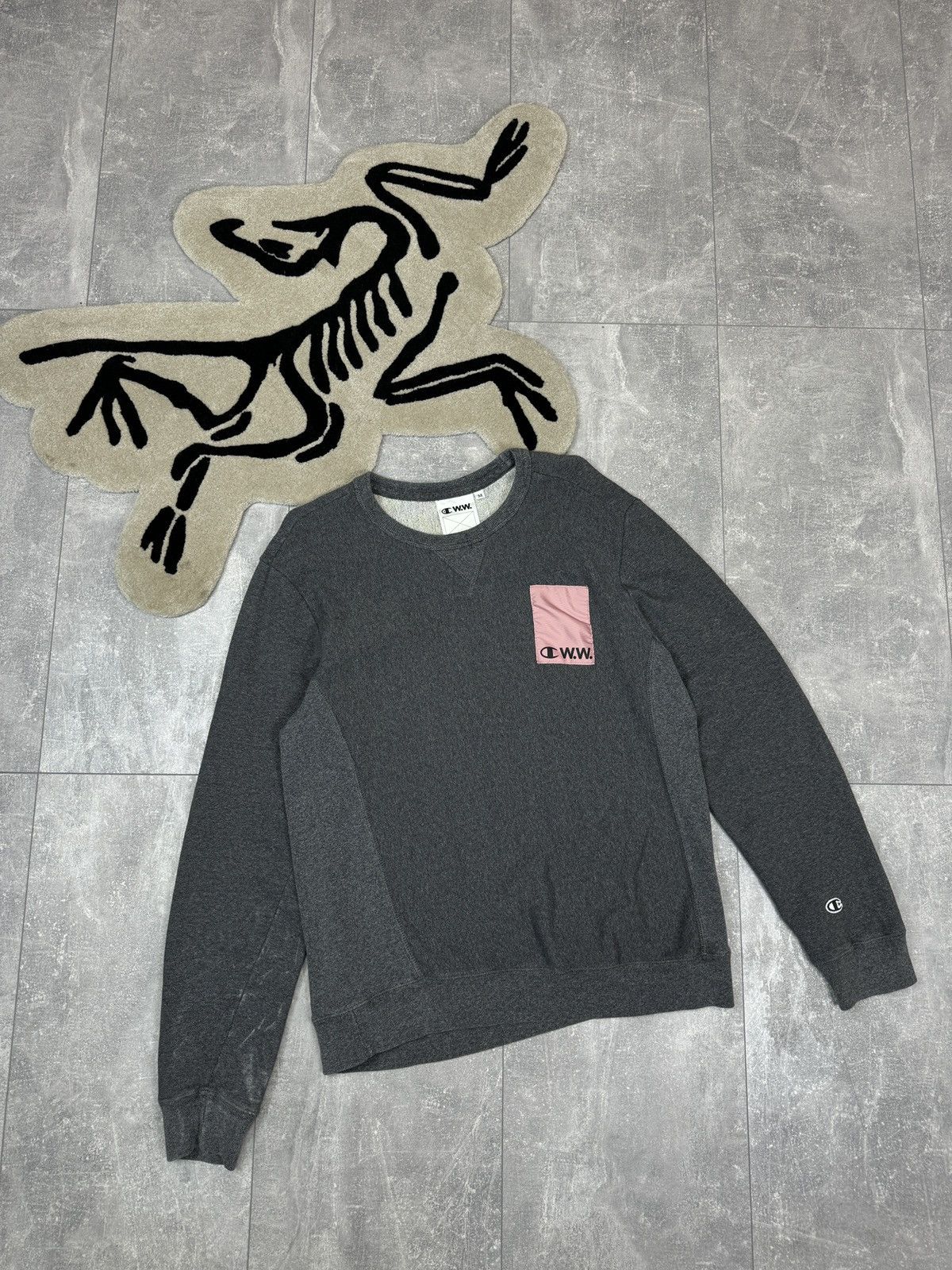 Champion × Wood Wood Mens Champion by Wood Wood sweatshirt art grey size M Size US M / EU 48-50 / 2 - 1 Thumbnail