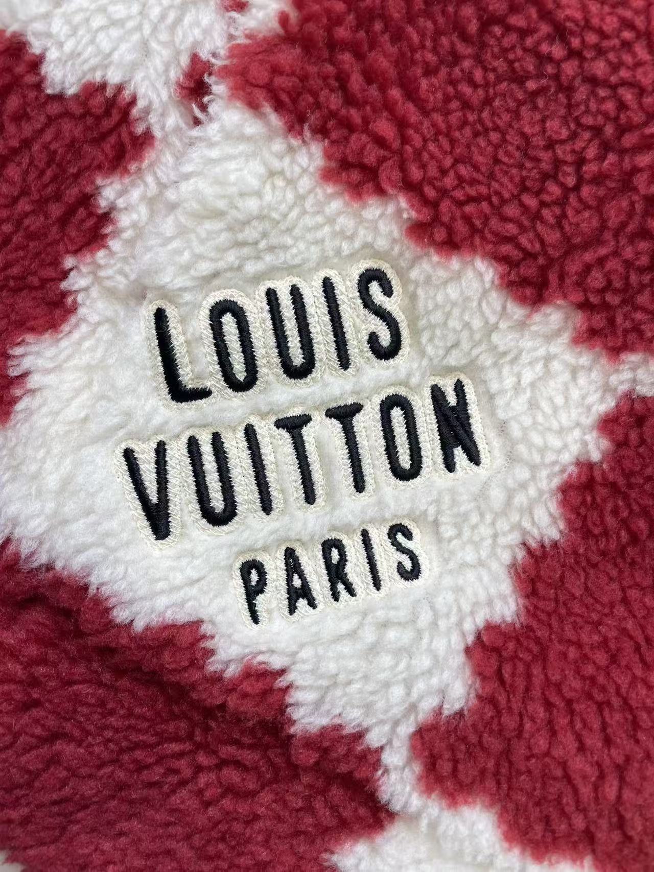 Louis Vuitton Louis Vuitton X Nigo Red Checkered Fleece Jacket Size US XS / EU 42 / 0 - 3 Thumbnail