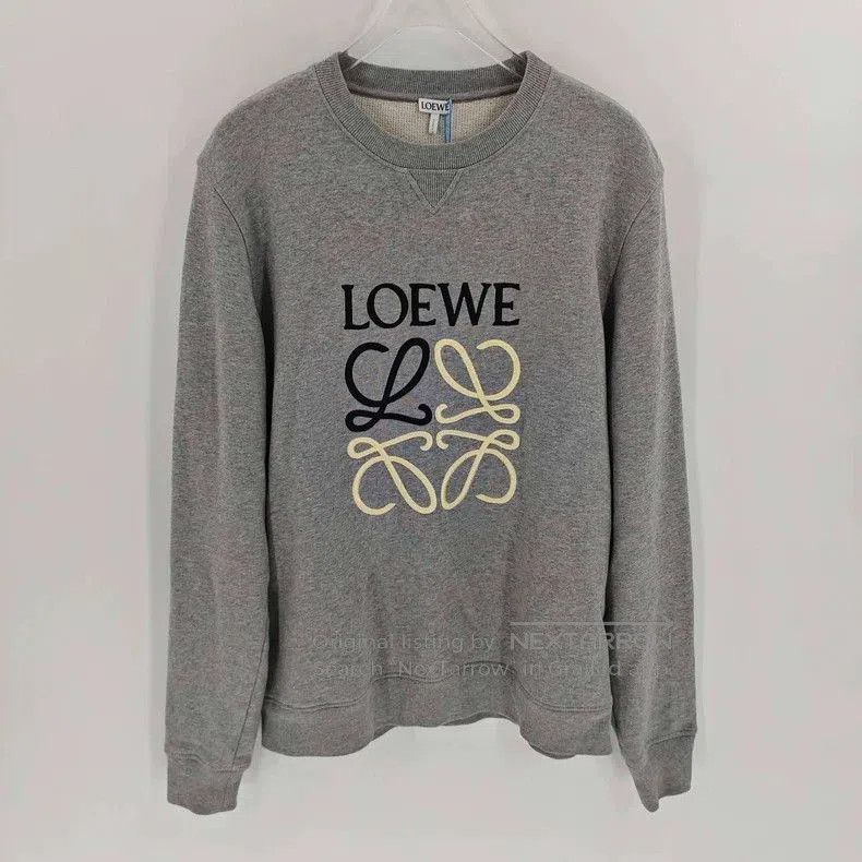 Loewe Loewe Gray Logo Embroidered Sweatshirt. Size US L / EU 52-54 / 3 - 1 Thumbnail