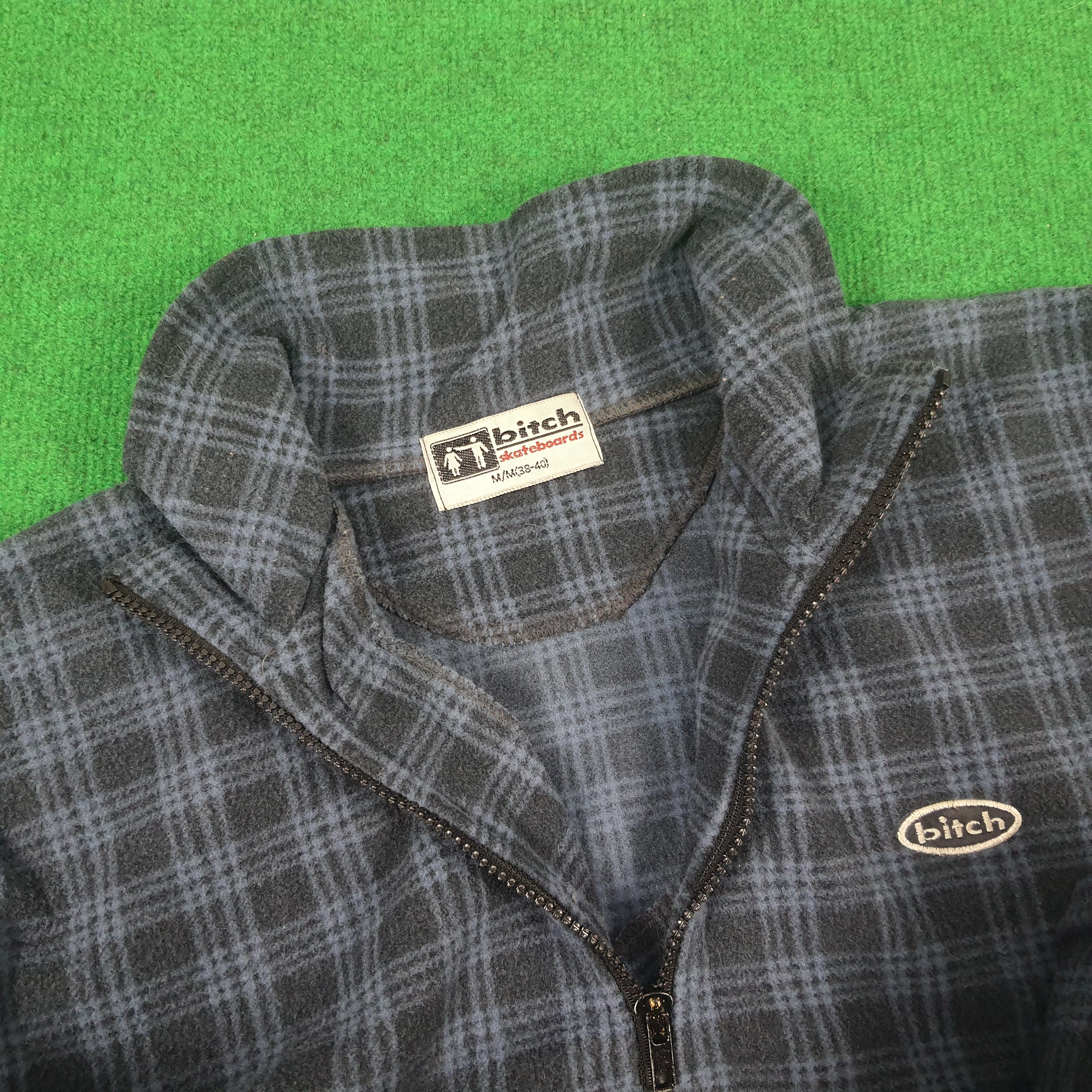 Other Vintage BITCH Skateboards Zipper Fleece Sweatshirts Size US L / EU 52-54 / 3 - 4 Thumbnail