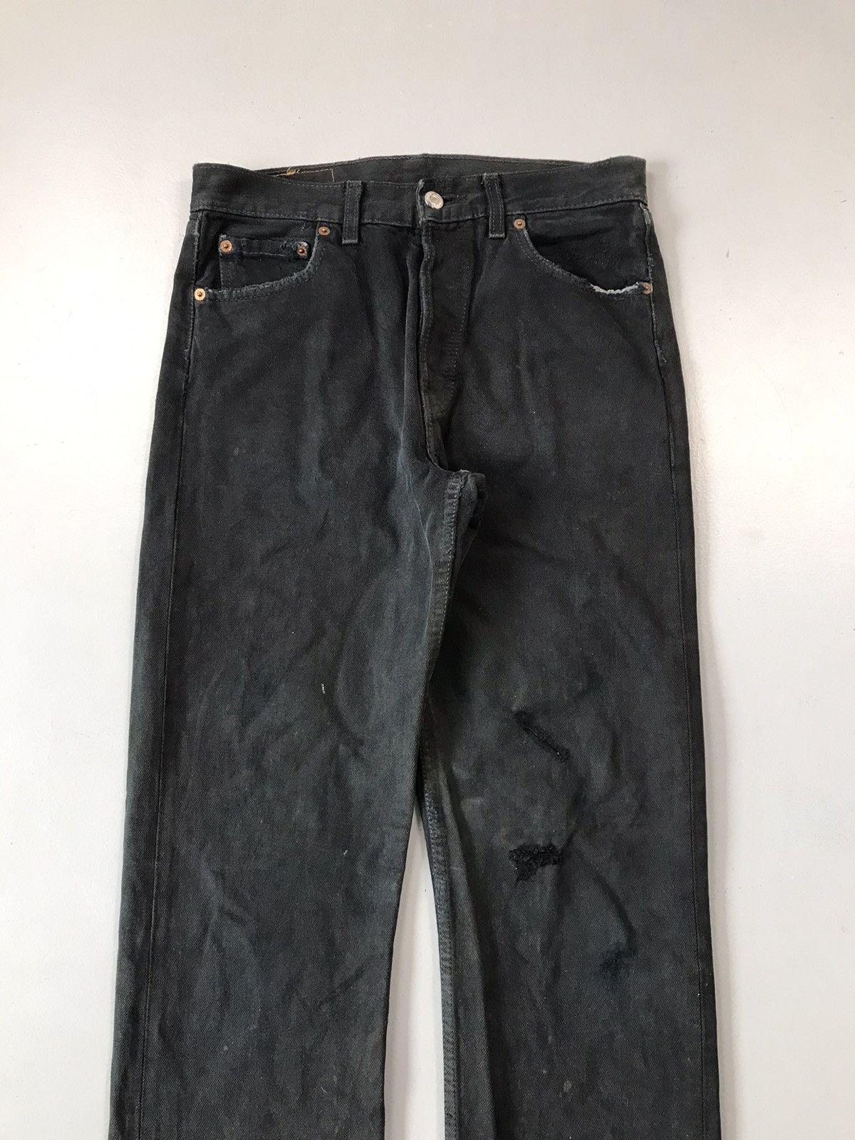Levi's Vintage Levi’s 501 paper tab distressed denim Size US 30 / EU 46 - 5 Thumbnail