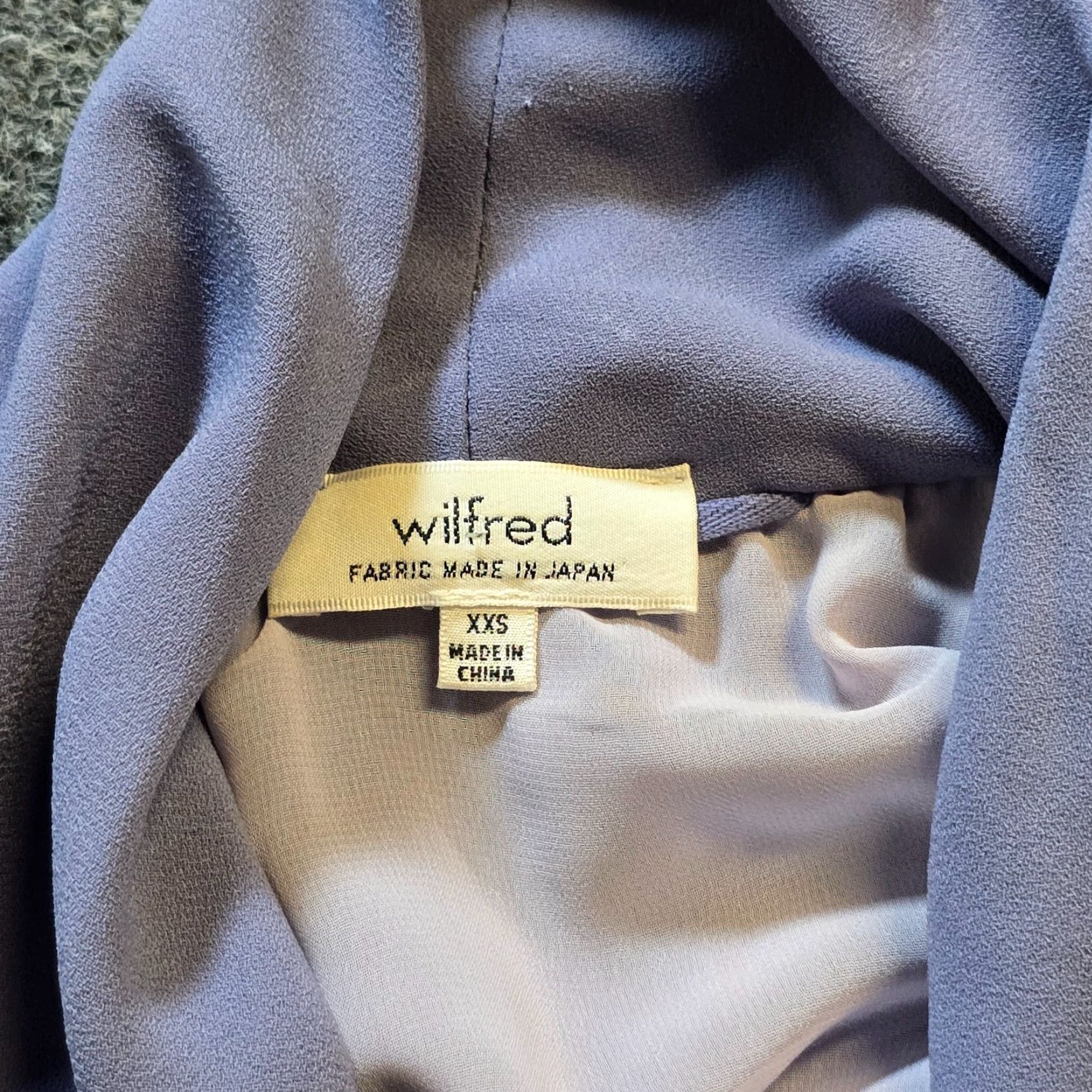 Vintage Wilfred Dress Womens XXS Purple Sleeveless V-Neck Chiffon Polyester Belted Mini Aritzia Capsule Size XXS / US 00 / IT 34 - 3 Thumbnail