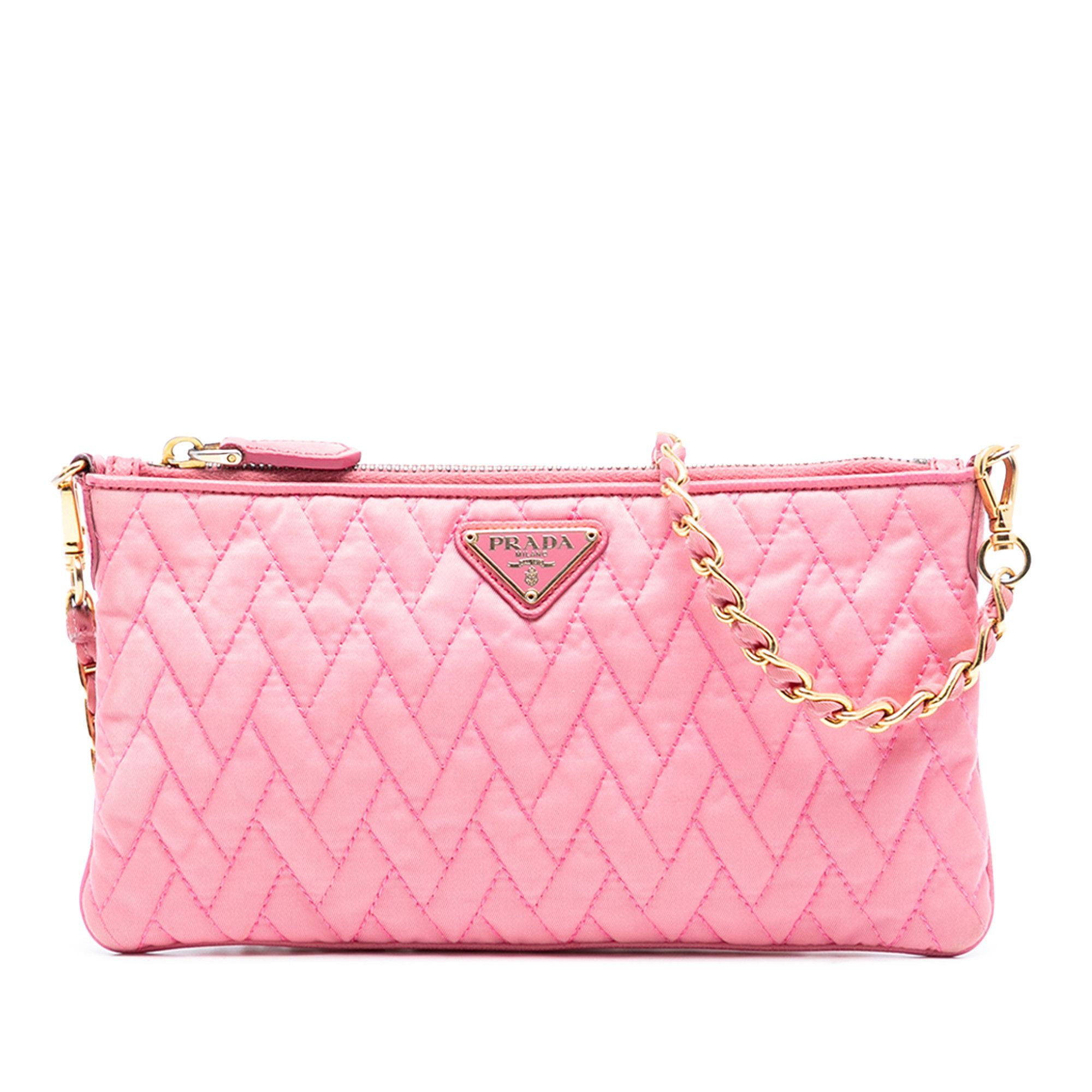 Prada Impuntu Tessuto Chain Crossbody