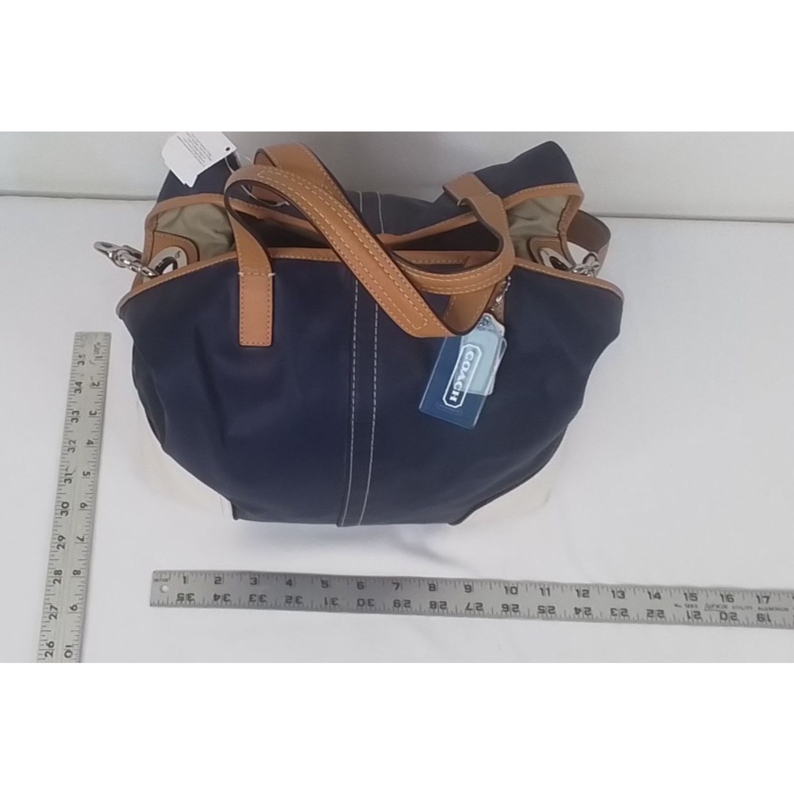 Coach Coach Hadley 2-Way Shoulder Bag Blue Leather Purse NWT Size ONE SIZE - 12 Thumbnail