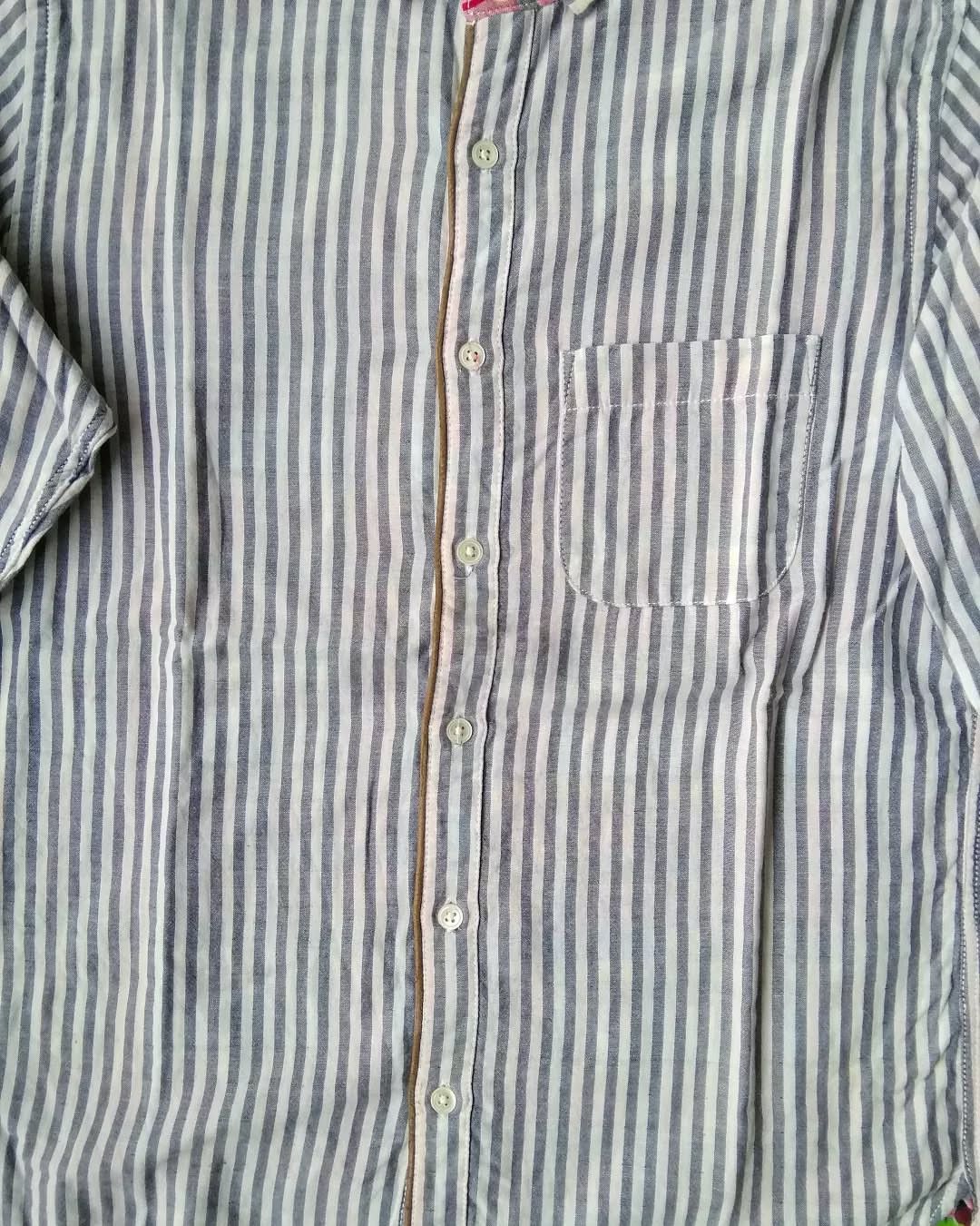 Beams Japan × Beams Plus × Japanese Brand Beams Striped Longsleeve Pocket Shirt Size S / US 4 / IT 40 - 4 Thumbnail