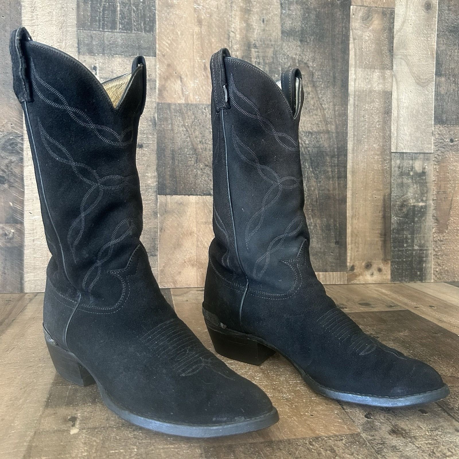 Tony Lama Tony Lama Vintage Gold Label Suede Cowboy Boots Mens 8.5 D Size US 8.5 / EU 41-42 - 1 Thumbnail
