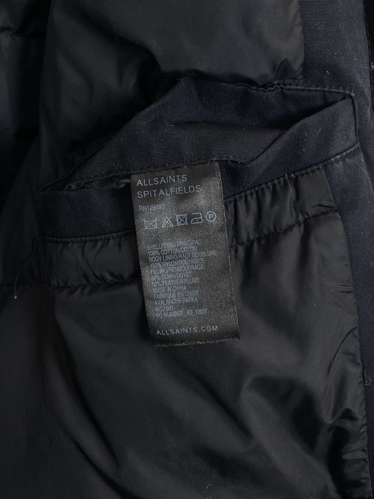 Allsaints AllSaints Avalanche Black Hooded Down Parka Jacket Size 12 Size M / US 6-8 / IT 42-44 - 11 Thumbnail