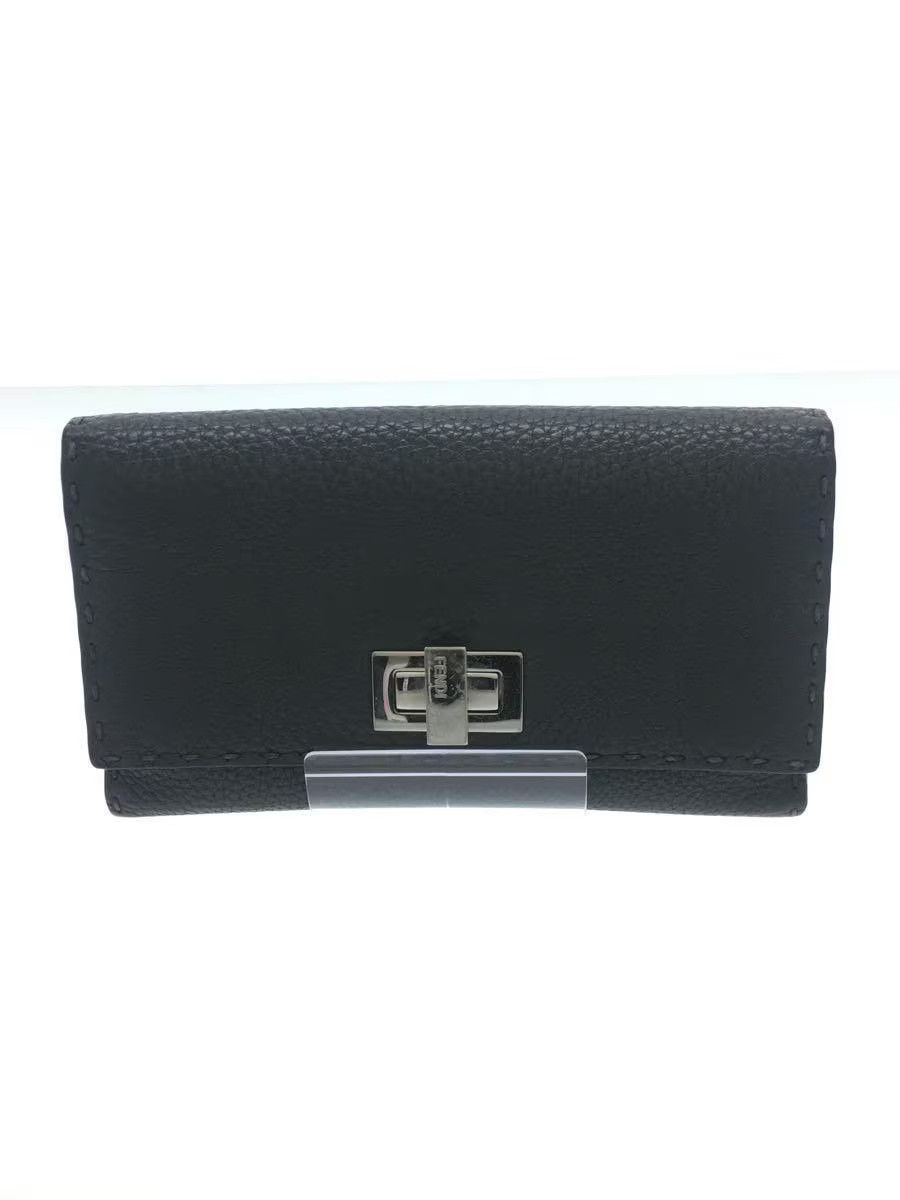 Fendi Fendi Leather Long Wallet Grey Size ONE SIZE - 1 Thumbnail