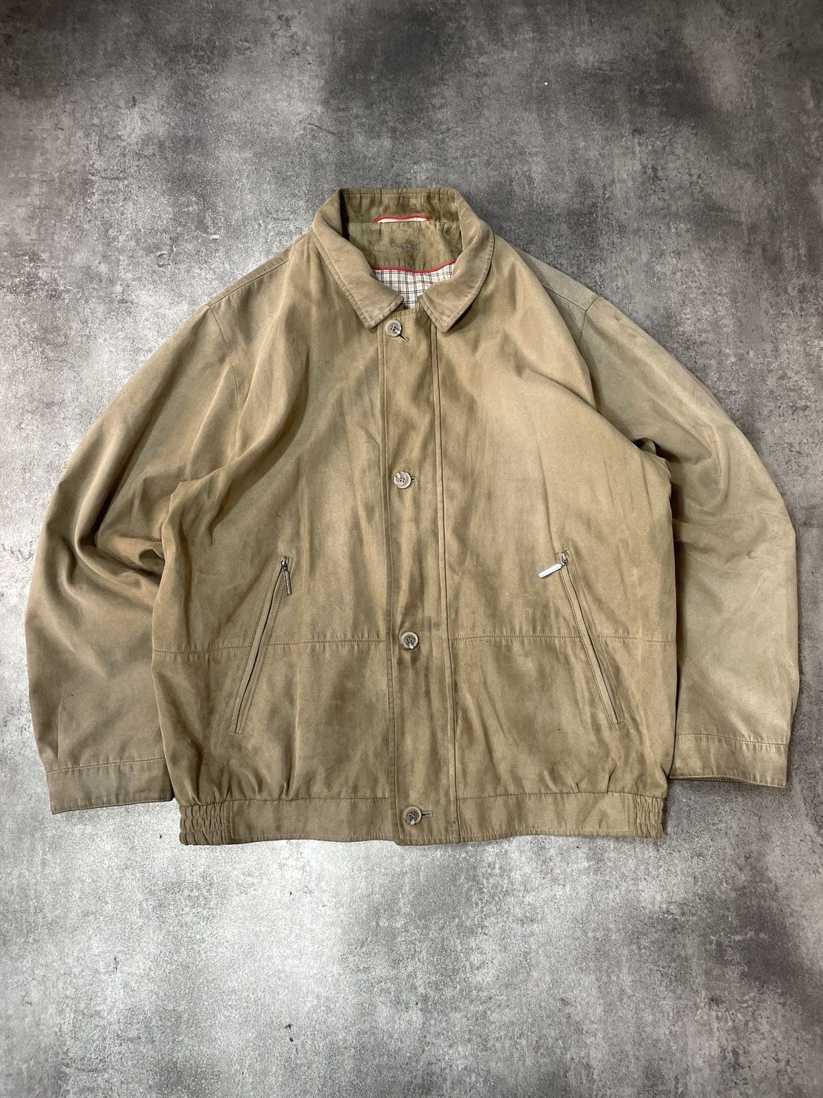 Bugatti Luxury Viscose Bugatti Vintage 90s Light Jacket Rare Boxy Size US L / EU 52-54 / 3 - 1 Thumbnail