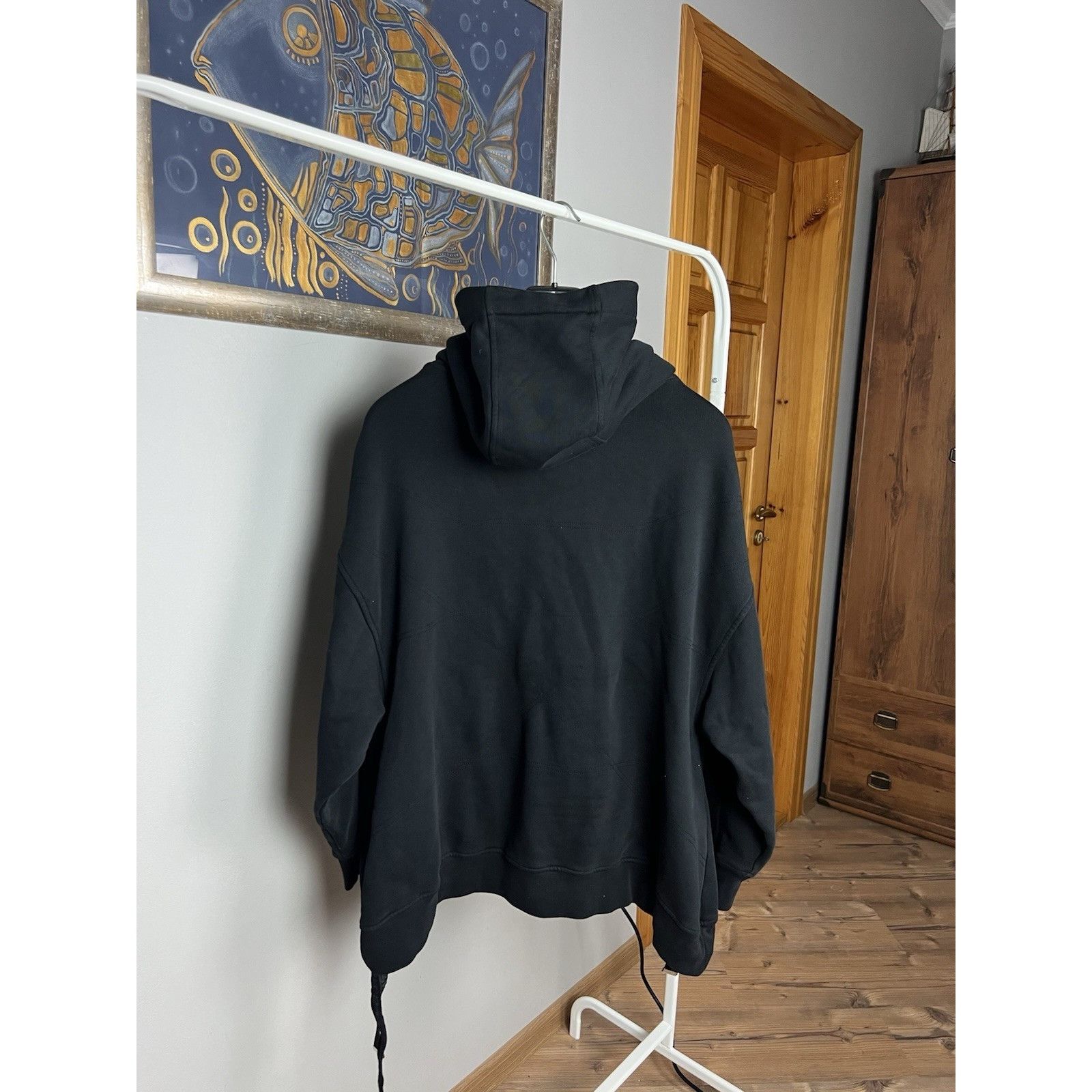 Khrisjoy KhrisJoy Women`s Black Oversized Zip Hoodie Sweater Size 00 Size XXS / US 00 / IT 34 - 7 Thumbnail