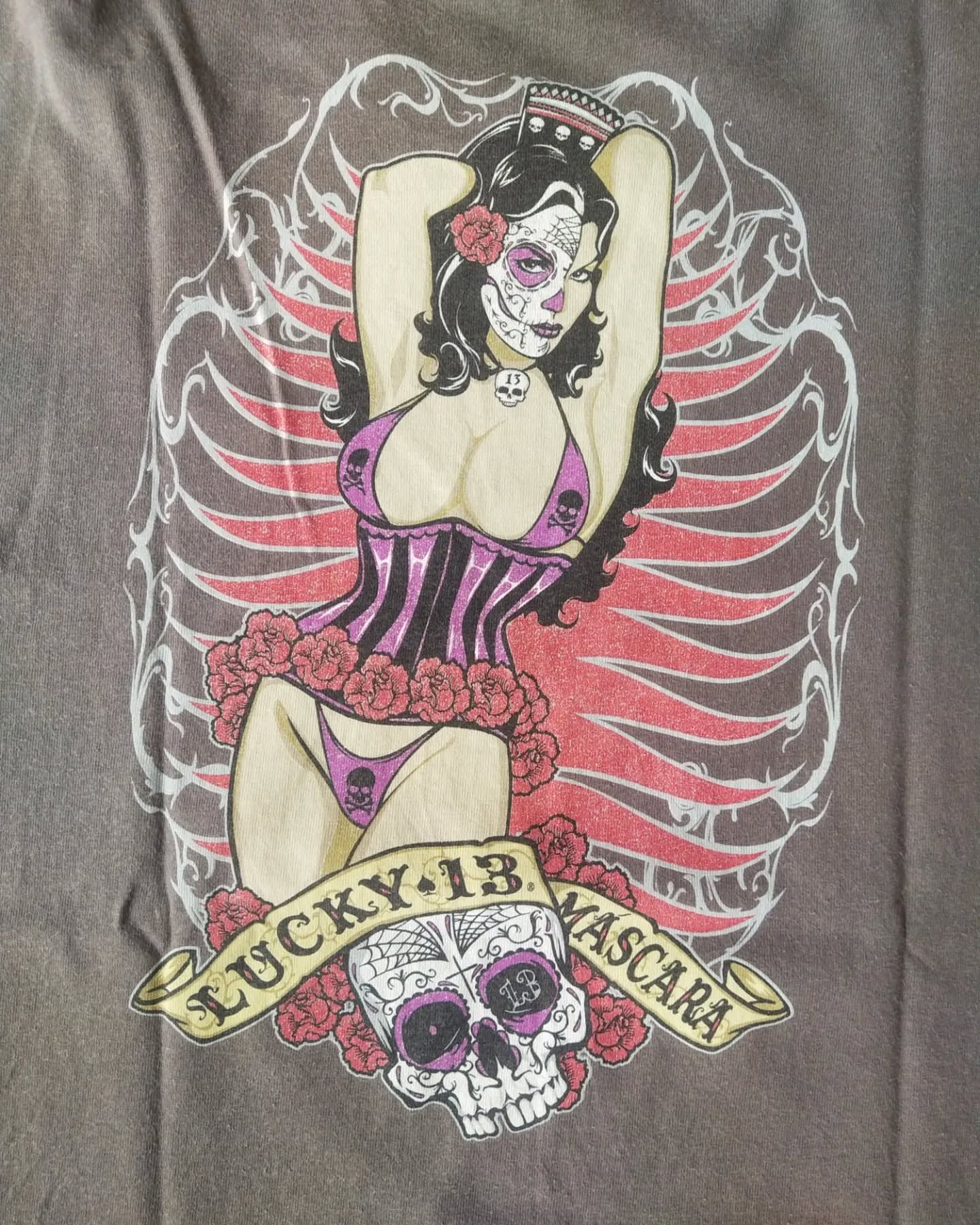 Hook-Ups Lucky 13 Sexy Girl Art Vintage Y2K Tees Size US M / EU 48-50 / 2 - 3 Thumbnail