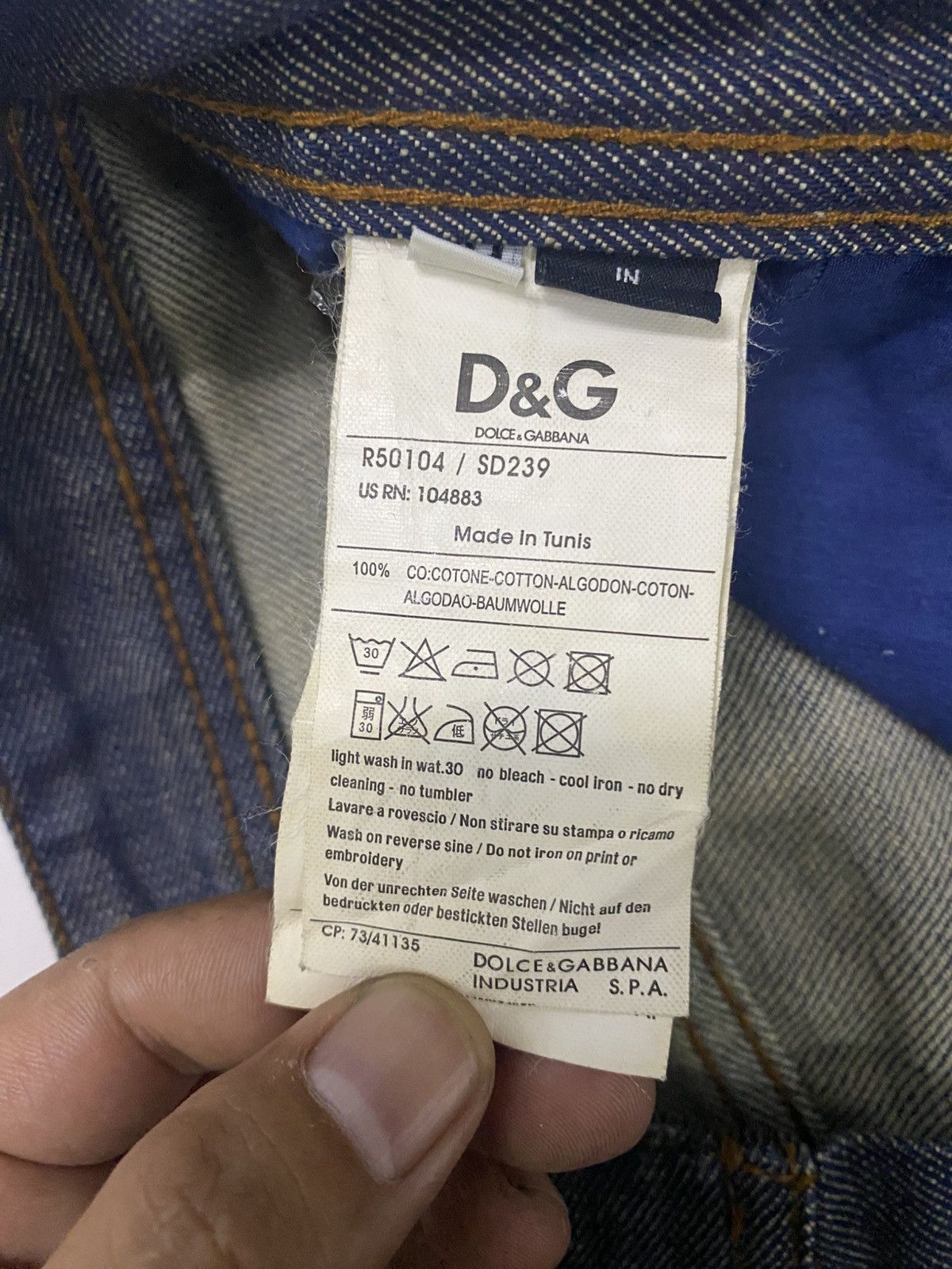 Dolce & Gabbana D&G Dolce & Gabbana Archive "POWER" Distressed Denim Jeans Size US 32 / EU 48 - 10 Thumbnail