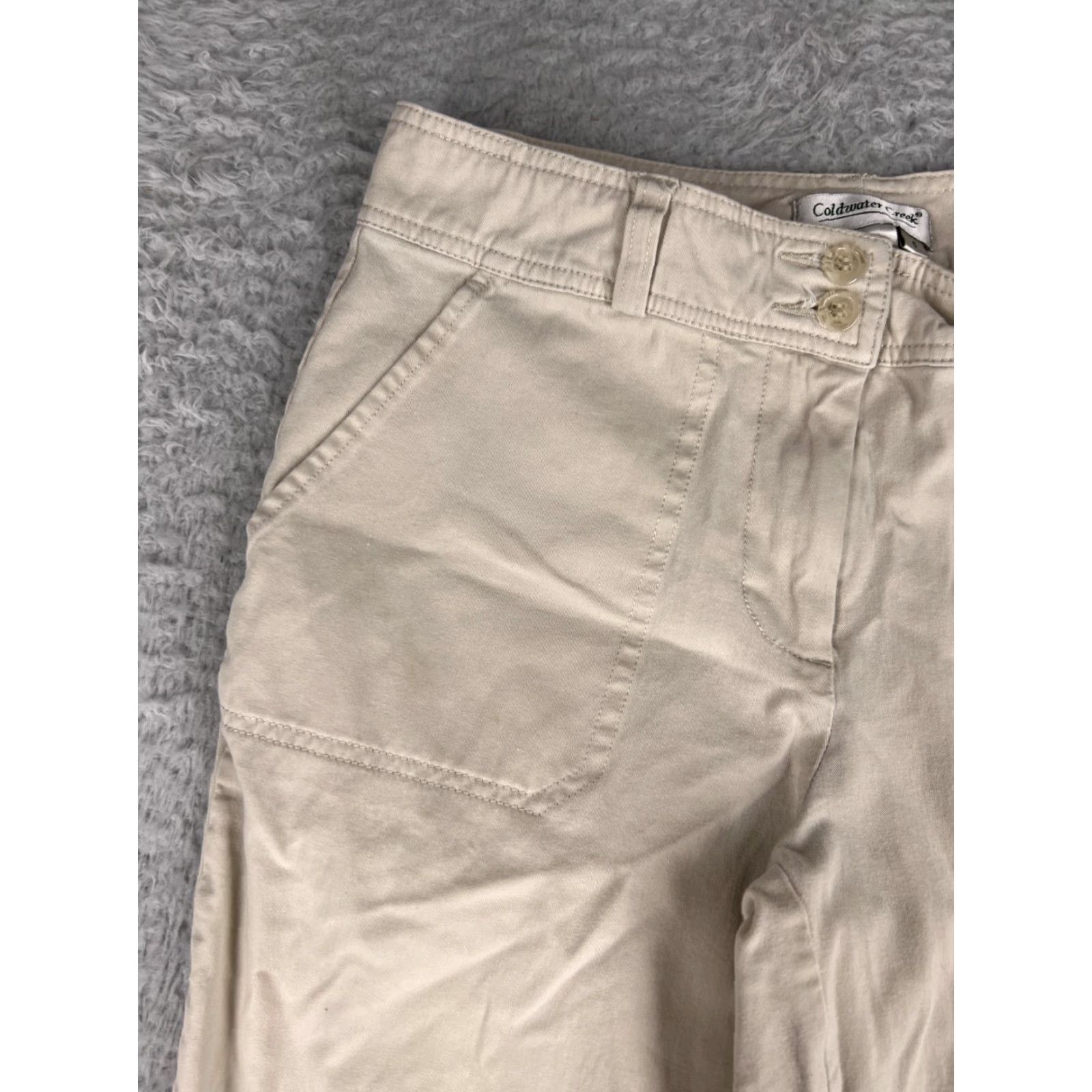 Coldwater Creek Coldwater Creek Beige Capri Pants Womens 6 Petite 29in Waist 21.5in Inseam 5-Pocket Stretch Cotton Twill Rise High Denim/Legwear Size 36" / US 14 / IT 50 - 5 Thumbnail