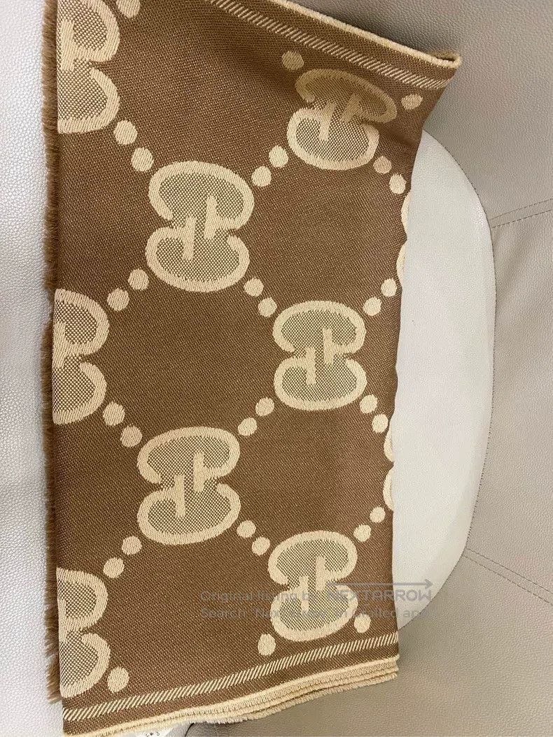 Gucci Gucci GG wool double-sided jacquard velvet scarf Size ONE SIZE - 1 Thumbnail