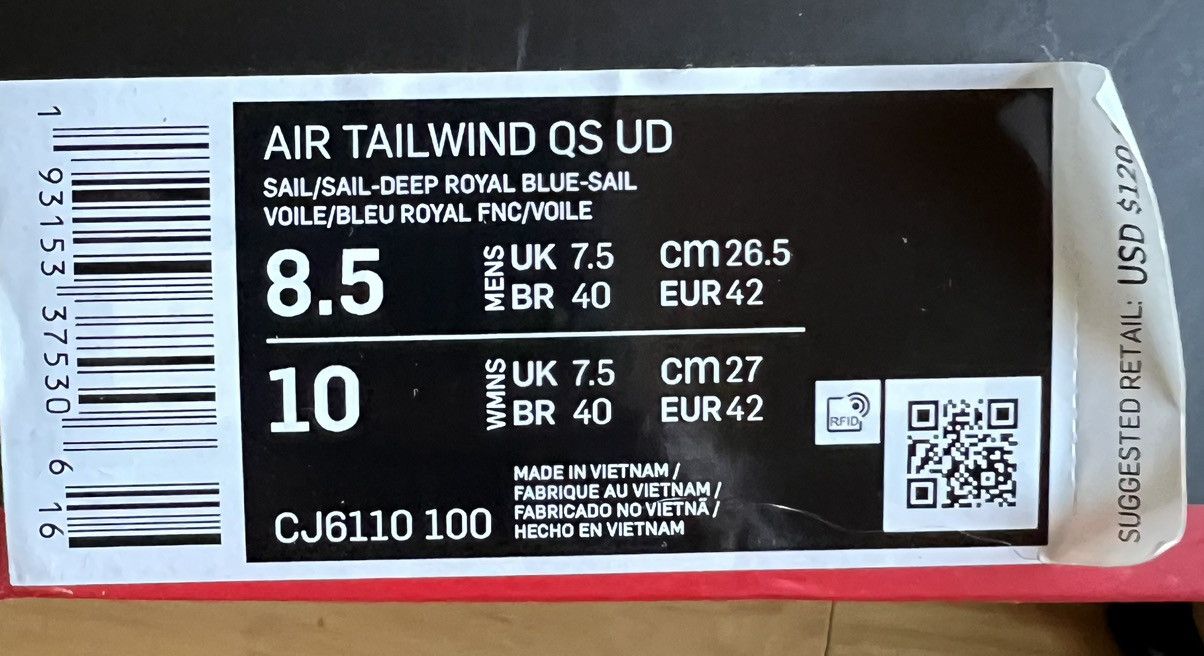 Nike Nike Air Tailwind QS UD Stranger Things Size US 8.5 / EU 41-42 - 11 Thumbnail