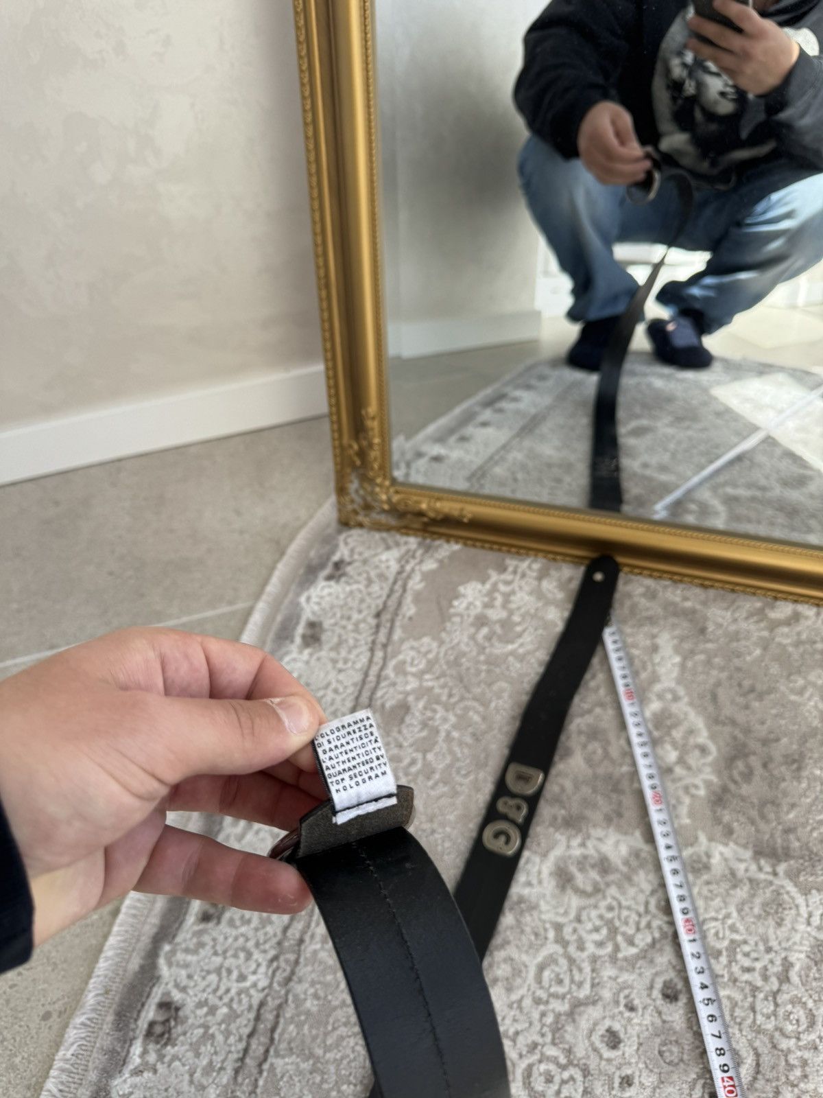 Dolce & Gabbana DOLCE & GABBANA Leather Belt Logo Buckle Y2k style Size ONE SIZE - 8 Thumbnail