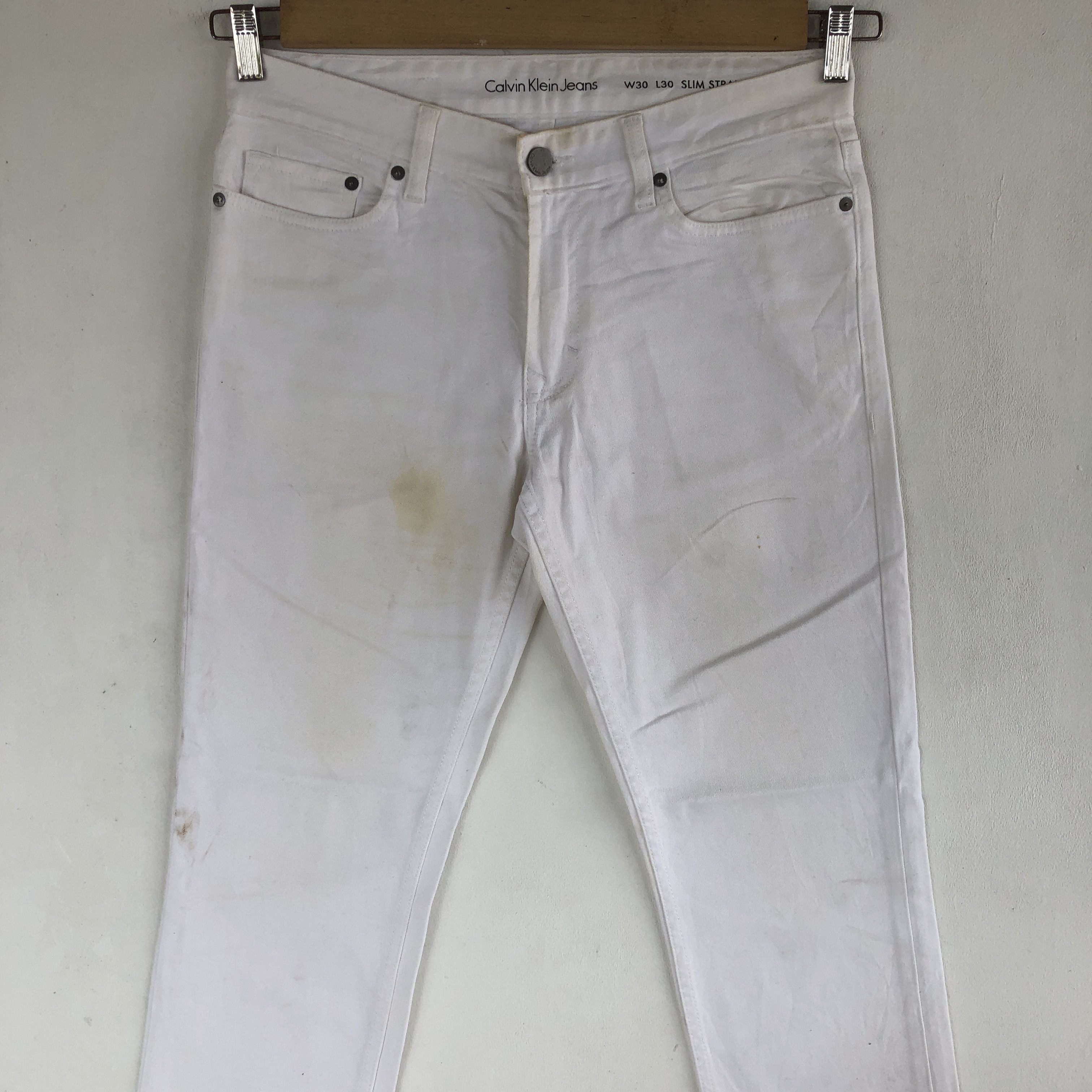 Calvin Klein Vintage Y2K Calvin Klein Jeans White Calvin Klein Denim Size US 32 / EU 48 - 4 Thumbnail