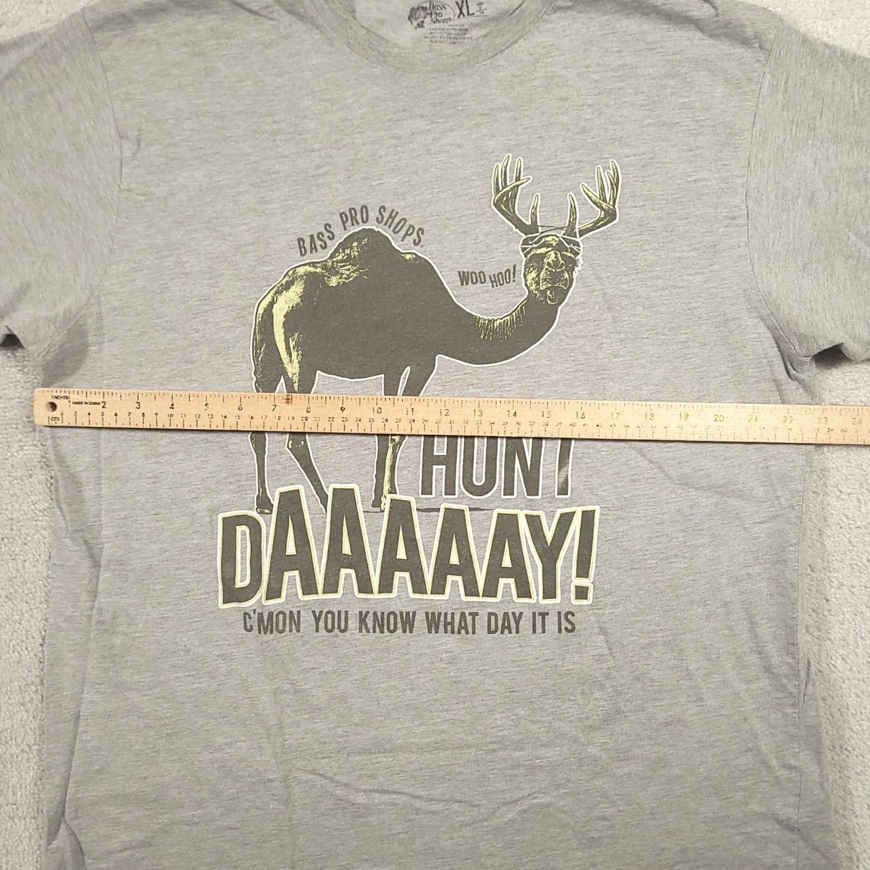 Bass Pro Shops Bass Pro Shops Shirt Mens XL Gray Short Sleeve Graphic Print Crew Neck Size US XL / EU 56 / 4 - 3 Thumbnail
