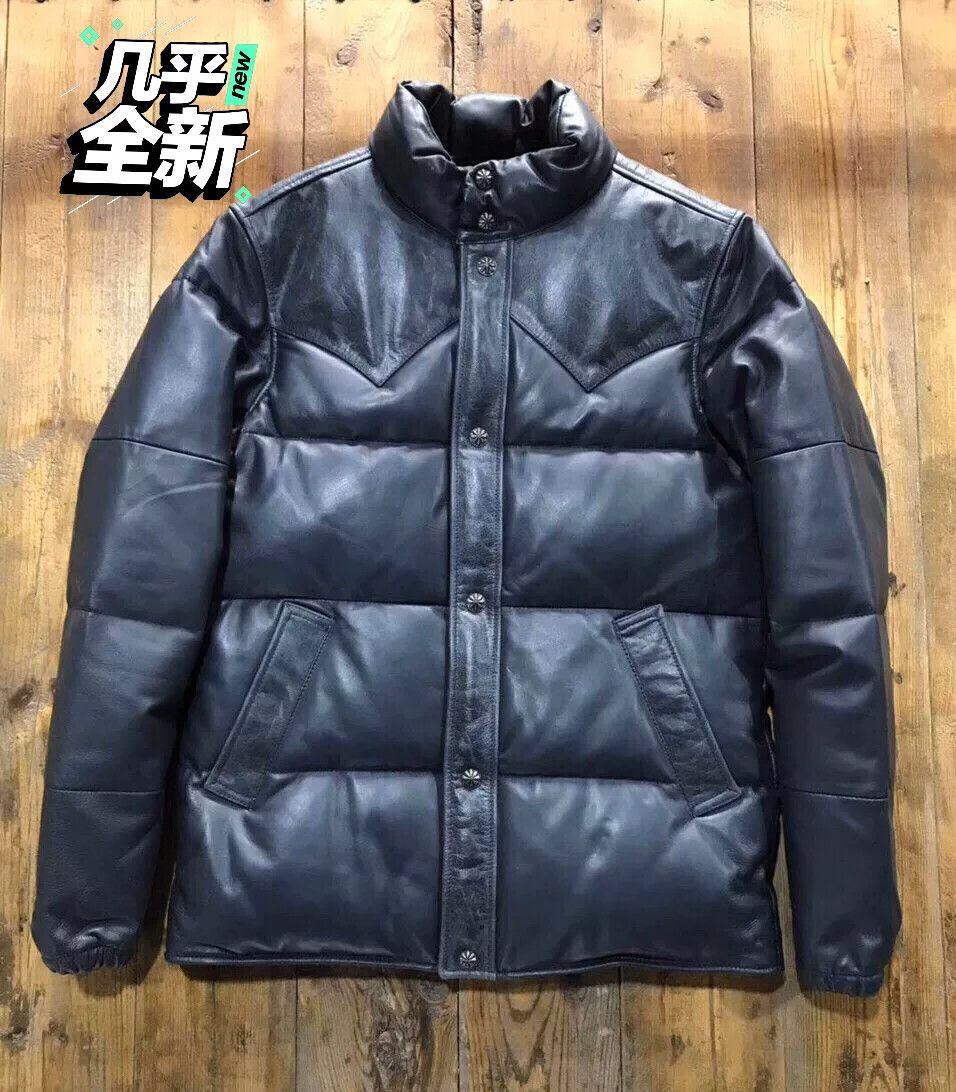 Japanese Brand Japanese Classic Leather Down Jacket Size US S / EU 44-46 / 1 - 1 Thumbnail