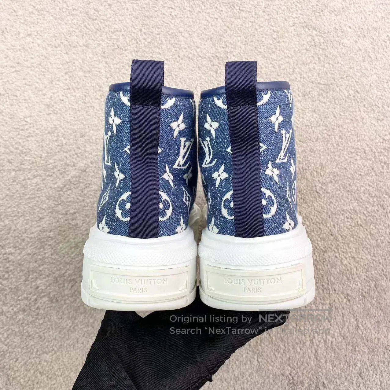 Louis Vuitton Louis Vuitton Presbyopia denim high-top canvas shoes| Size US 6 / IT 36 - 5 Thumbnail