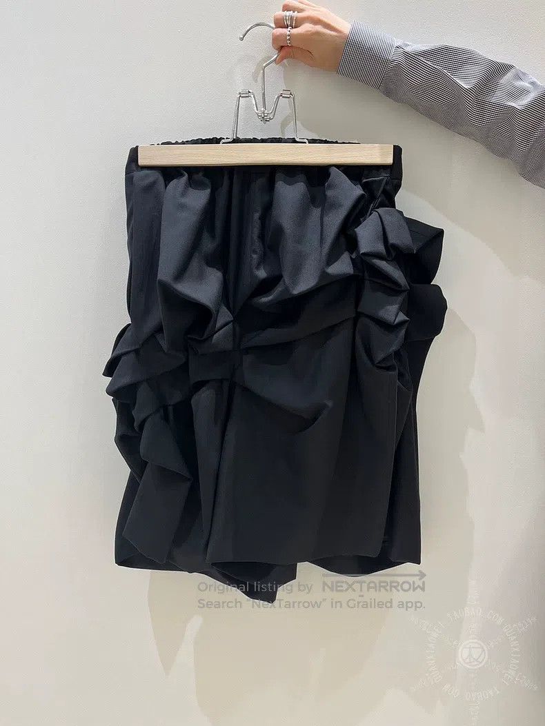 Comme des Garcons Comme Des Garcons size S Solid Pleated Casual Pants, Black Size 22" - 1 Thumbnail