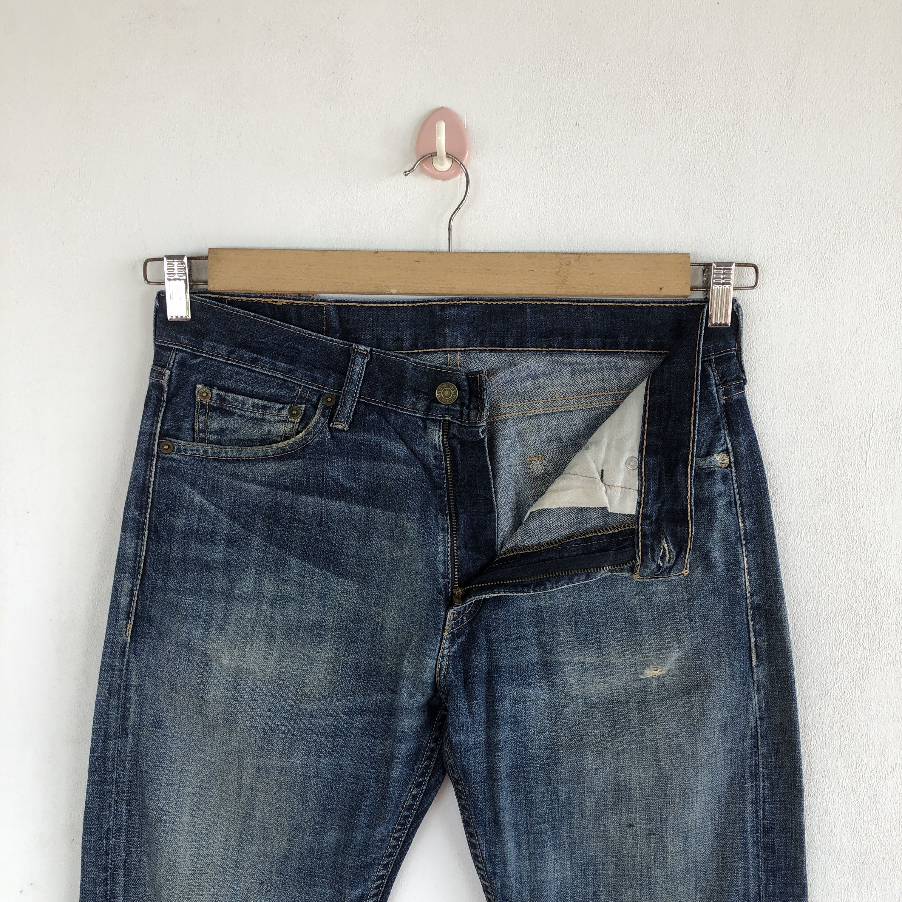 Levi's Vintage Y2K Levis Faded Jeans Levi's 513 Distressed Denim Size US 30 / EU 46 - 5 Thumbnail