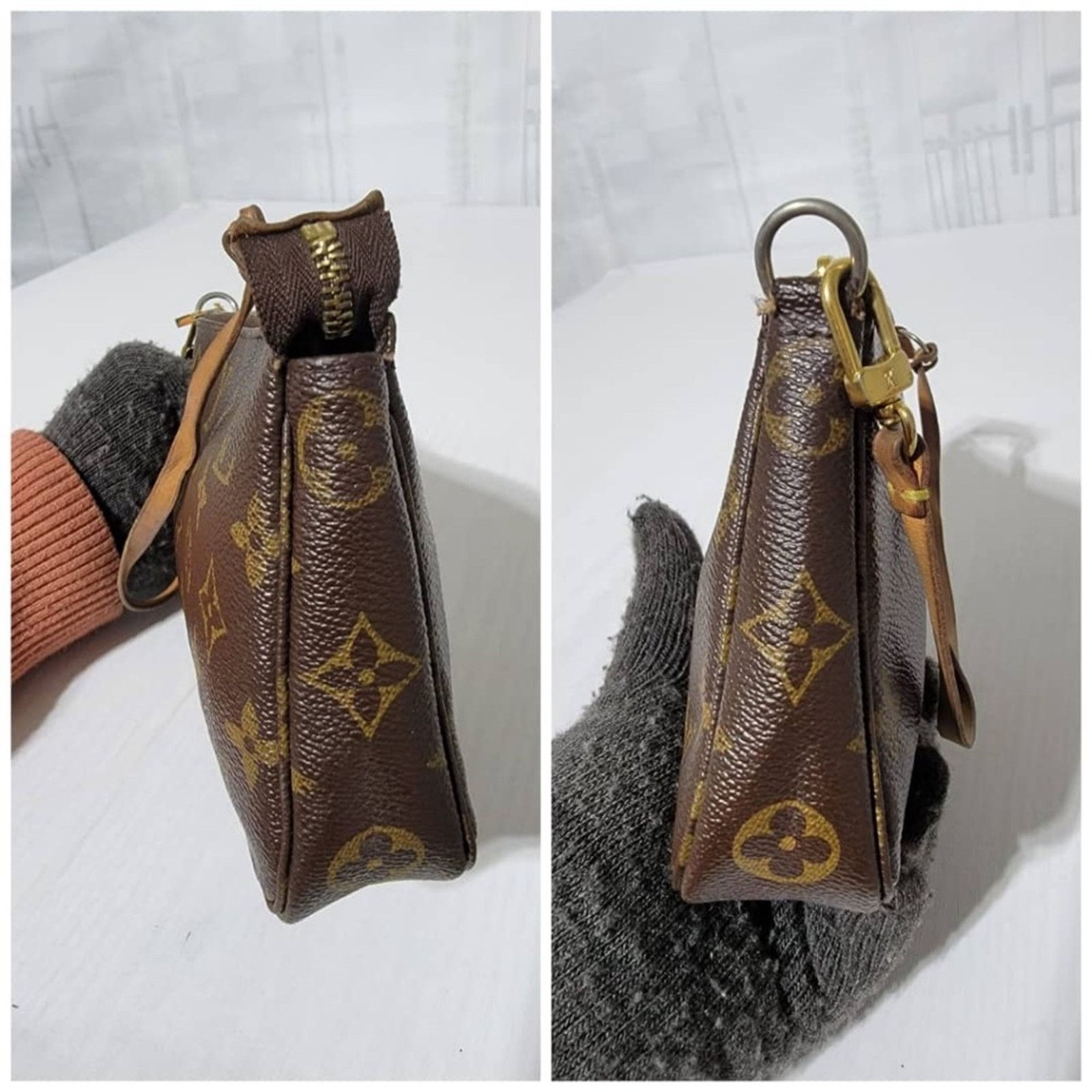 Louis Vuitton Authentic LOUIS VUITTON Monogram Pochette Accessoires Brown Size ONE SIZE - 7 Thumbnail