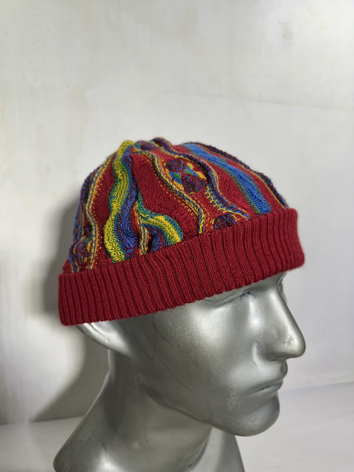 Handmade Purely Australian Coogi Style Multicolour Beanie Hats Size ONE SIZE - 6 Thumbnail