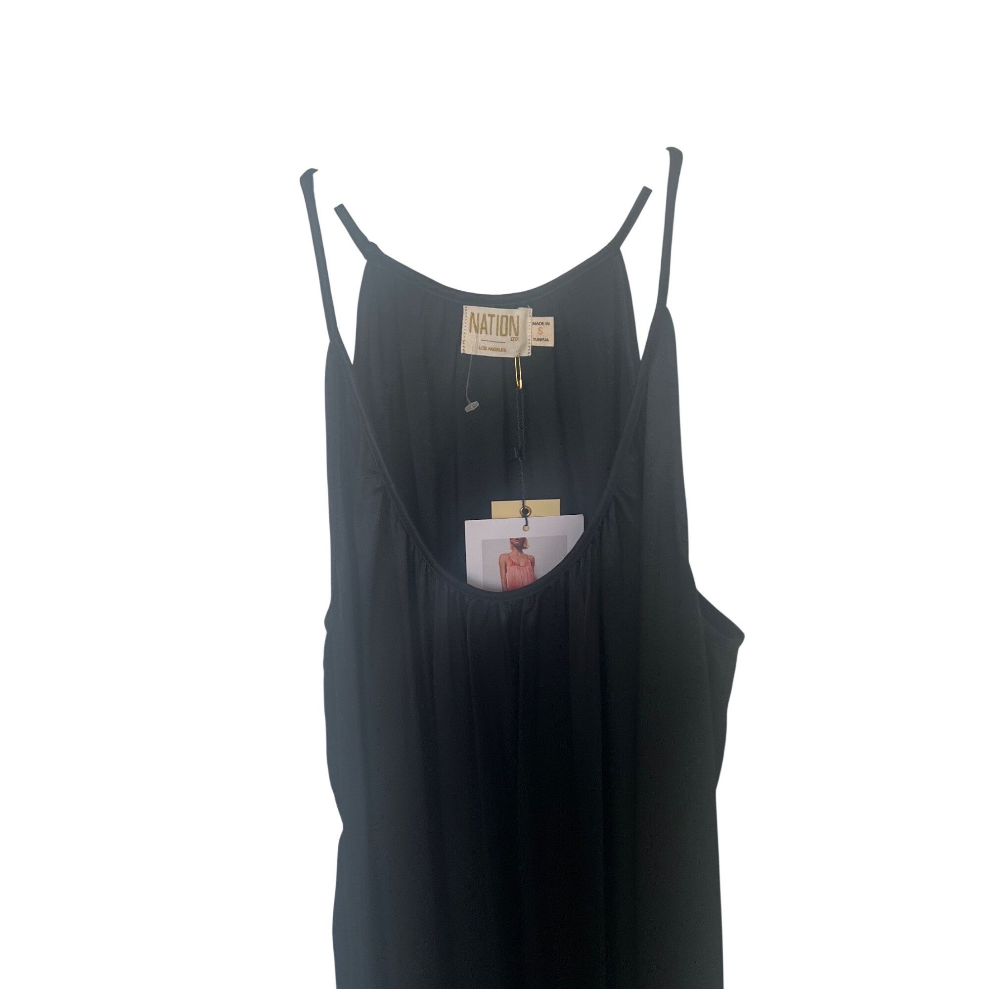 Nation LTD Nation LTD Liliana U-Neck Black Sleeveless Midi Slip Dress Size S / US 4 / IT 40 - 7 Thumbnail