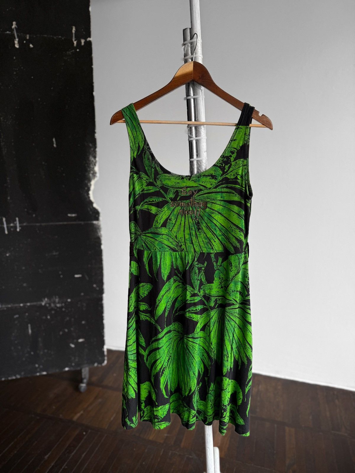 Desigual Desigual Womens Green Tropical Leaf Print Sleeveless Dress Size L / US 10 / IT 46 - 5 Thumbnail