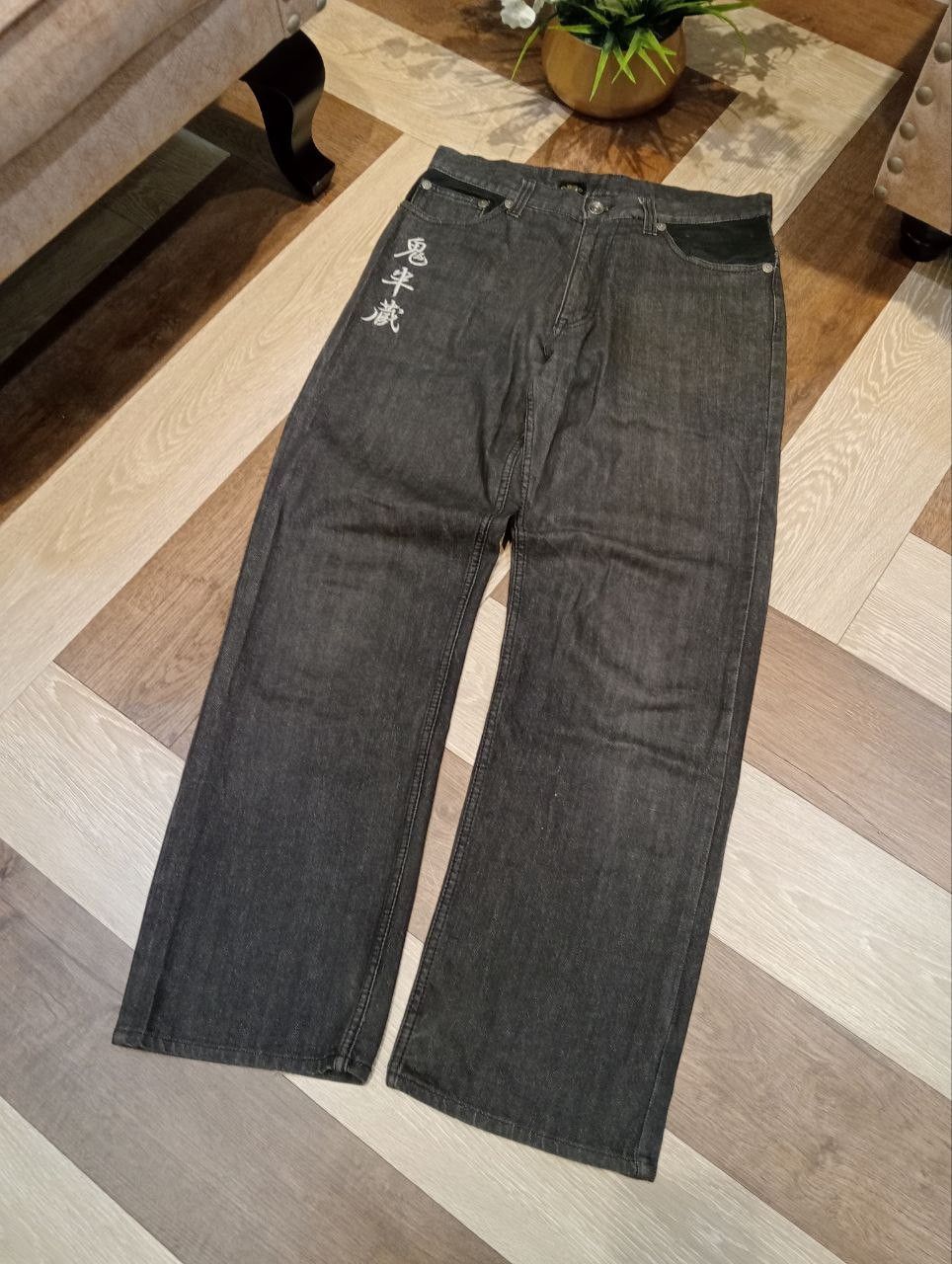 Japanese Brand JAPANESE SUKAJAN BLACK DENIM PANTS Size US 32 / EU 48 - 2 Thumbnail