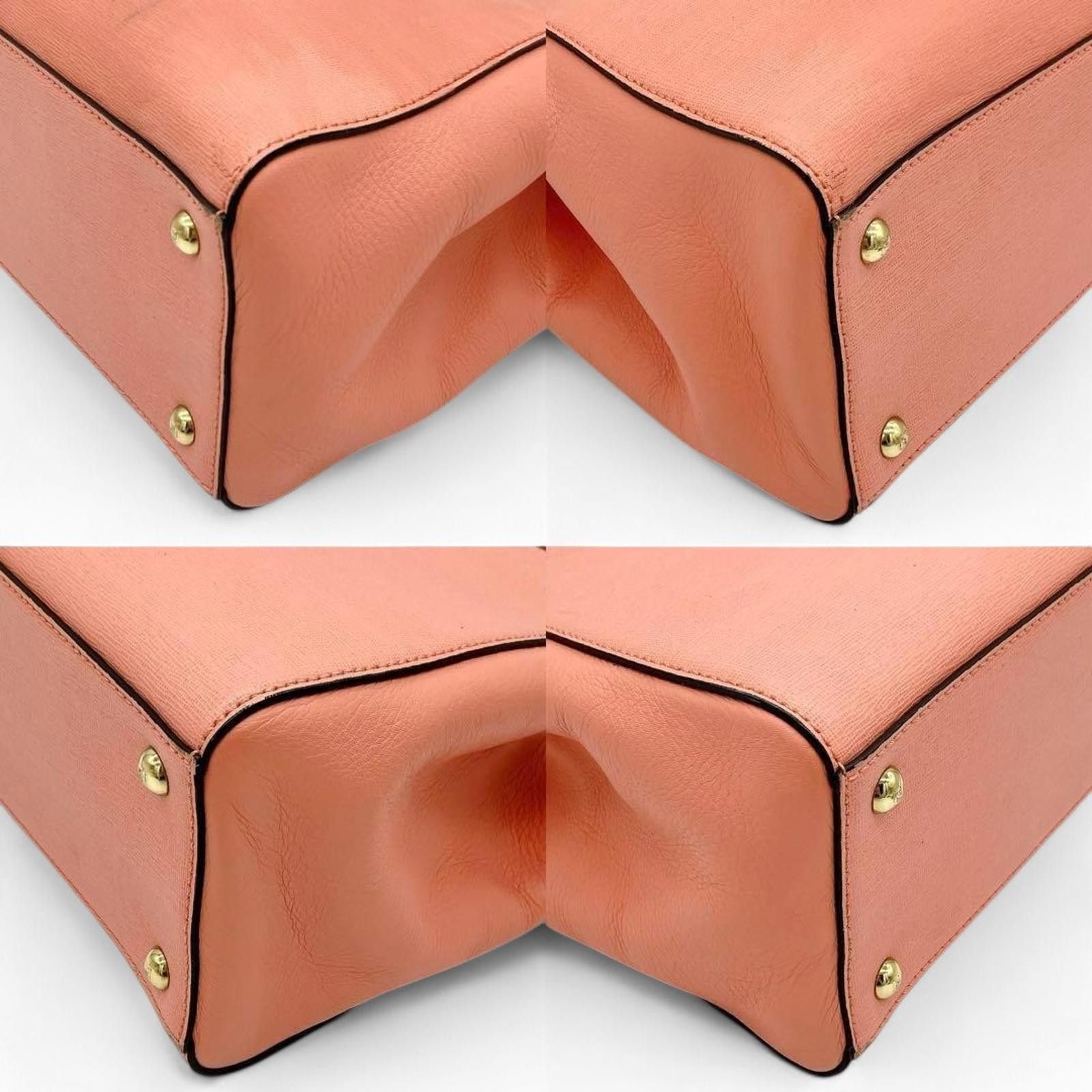 Fendi Fendi - Pink Leather Handbag Adjustable Strap Size ONE SIZE - 3 Thumbnail