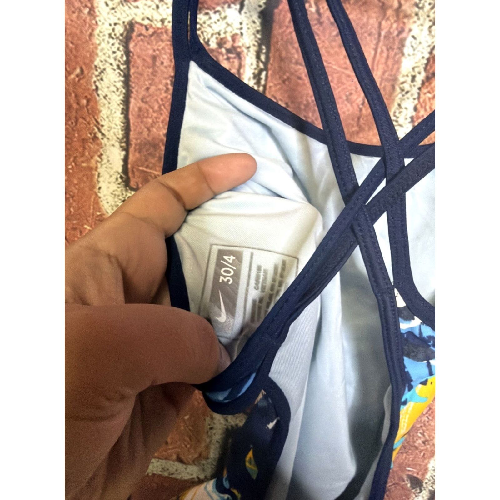 Nike NIKE One Piece Swimsuit Womens 4 / 30 Blue Size ONE SIZE - 2 Thumbnail