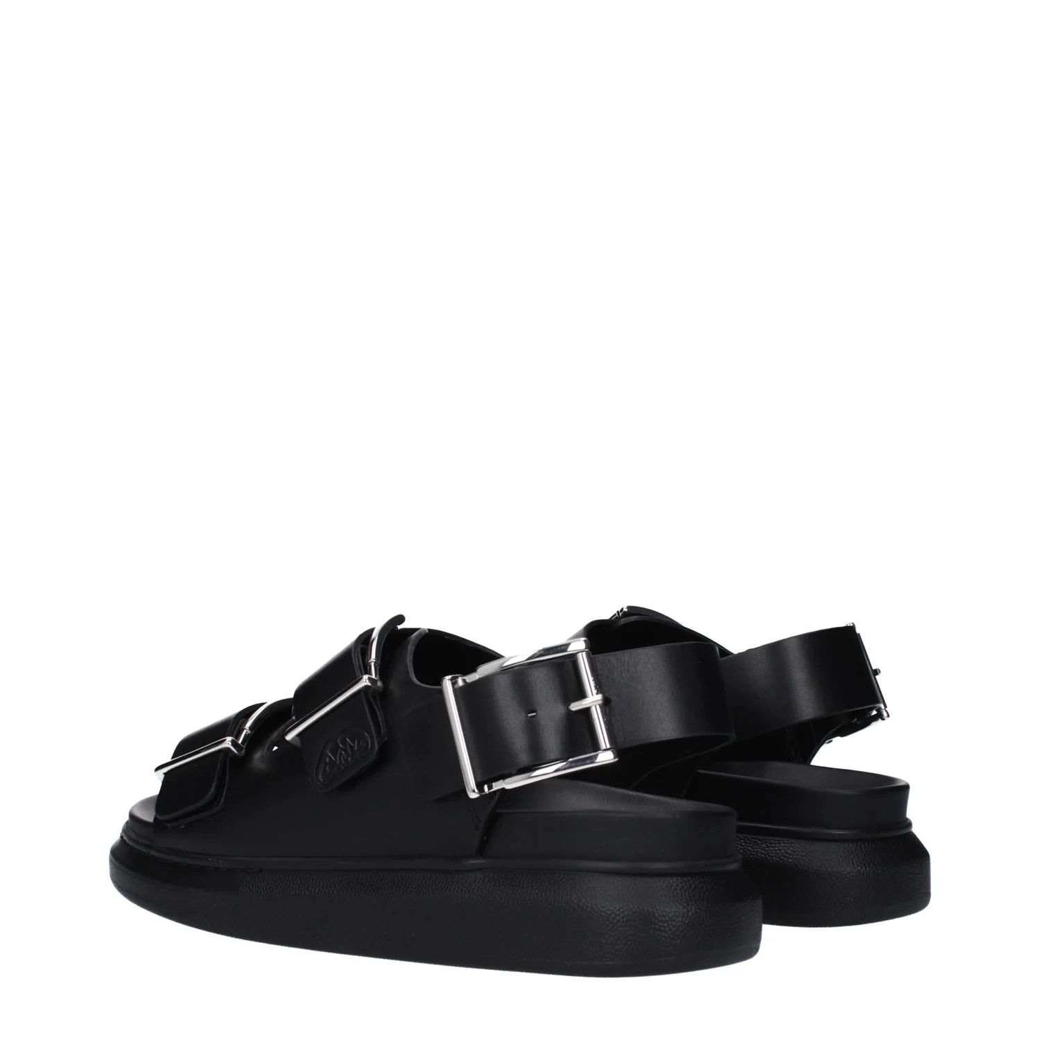 Alexander McQueen ob1o1e0225 Leather Slippers in Black Size US 8 / EU 41 - 4 Thumbnail
